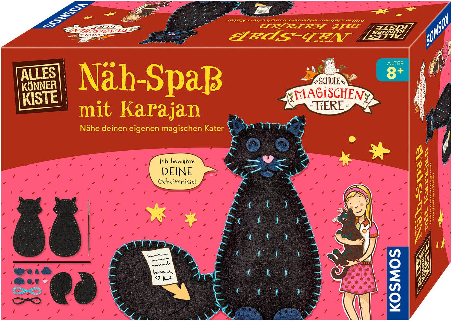 Kosmos Kreativset AllesKönnerKiste - Die Schule der magischen Tiere Nähspaß mit Karajan