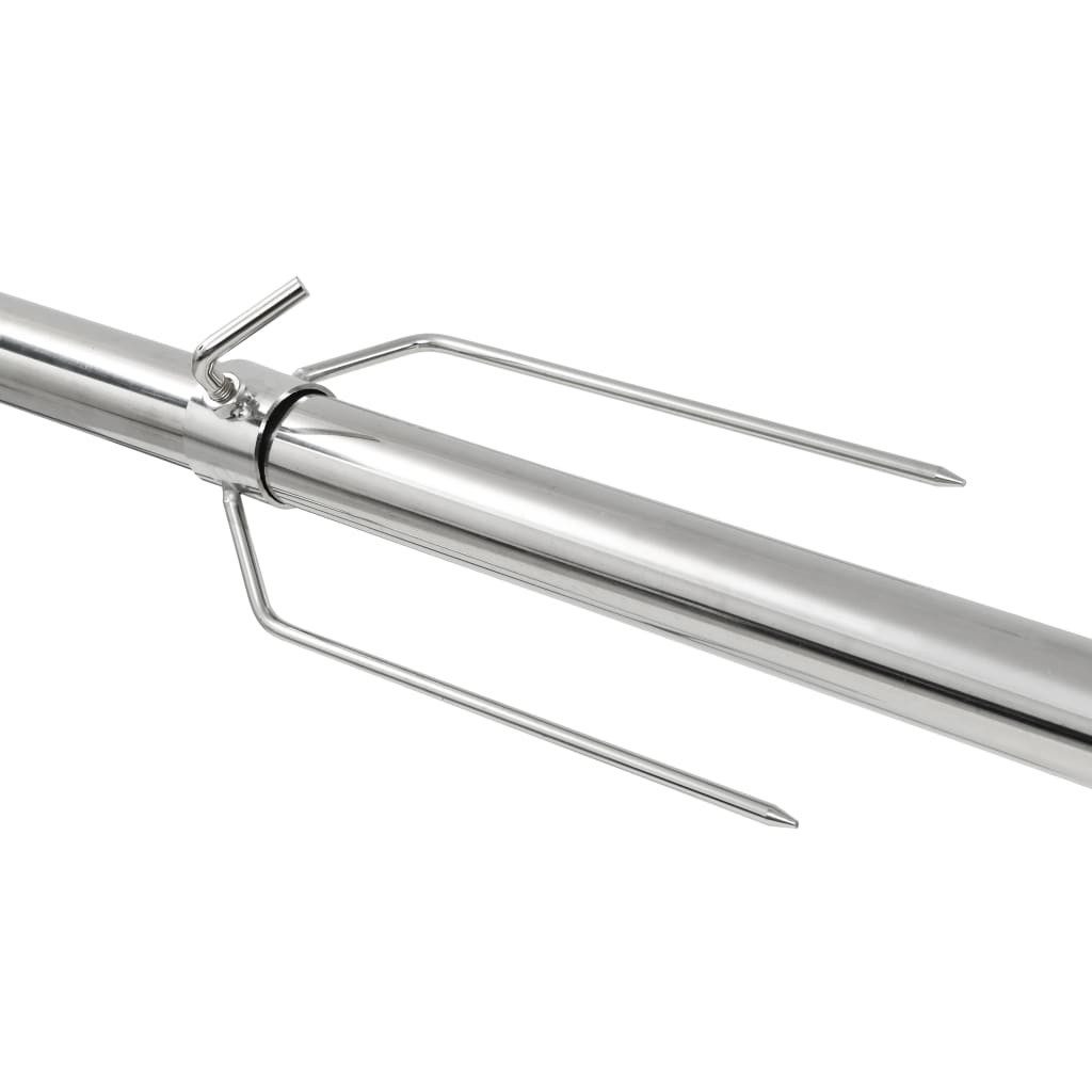 vidaXL Grillkamin Automatischer Grillspieß mit Motor Edelstahl 207×45×81 cm