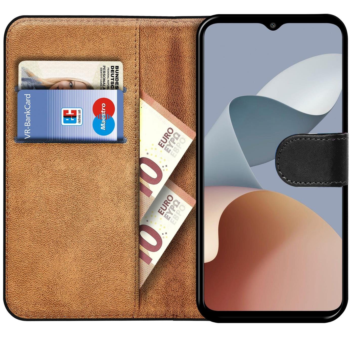 CoolGadget Handyhülle Wallet Klapp Tasche Book Case für ZTE Blade A34 6,6 Zoll, Hülle Klapphülle Flip Cover Etui Schutzhülle