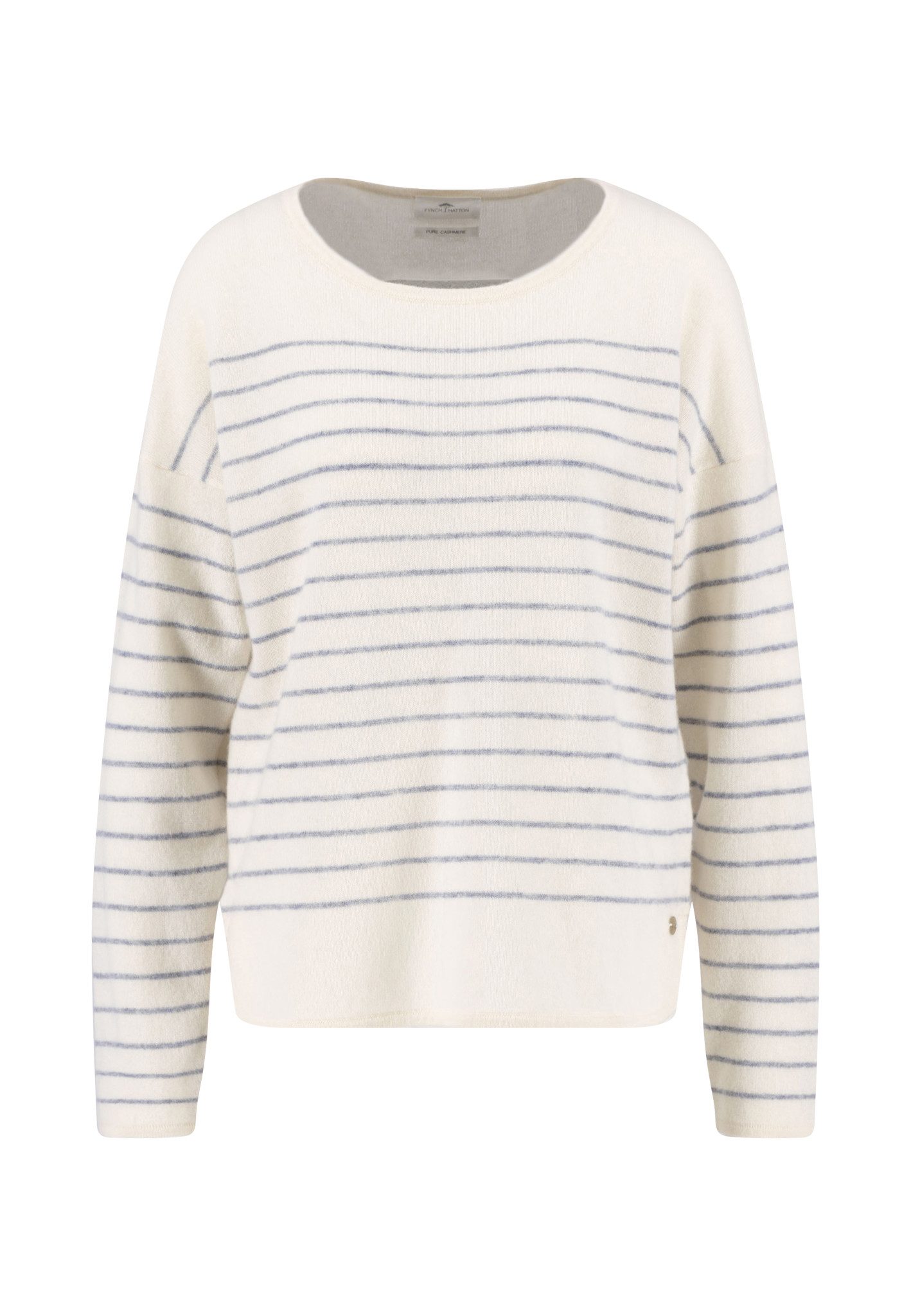 FYNCH-HATTON Вязаные свитера PULLOVER CREWNECK STRIPE CASHMERE