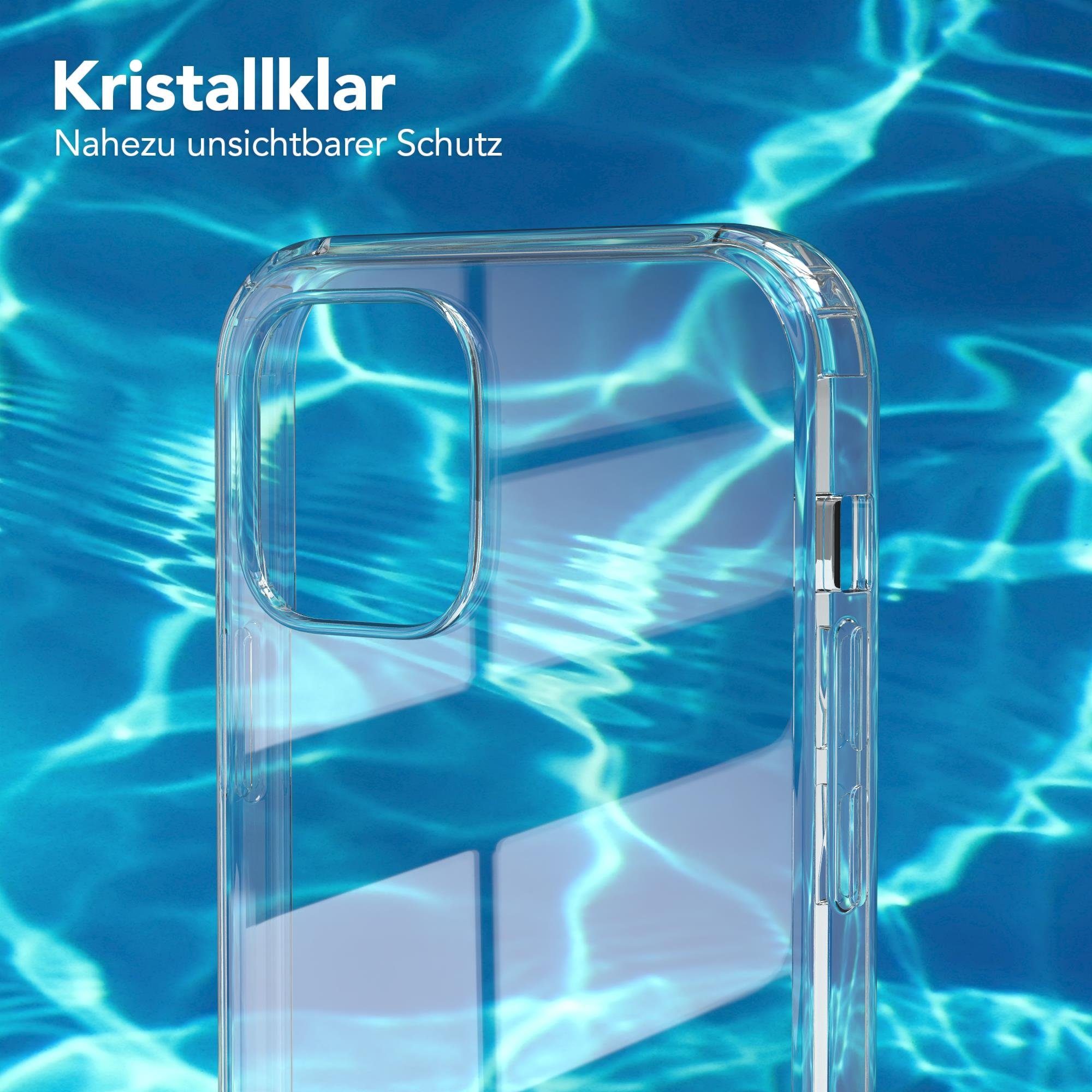 EAZY CASE Handyhülle Crystal Case für Apple iPhone 12 / iPhone 12 Pro 6,1 Zoll, Schutzhülle Kameraschutz Silikonhülle Transparent Handyhülle Slimcover