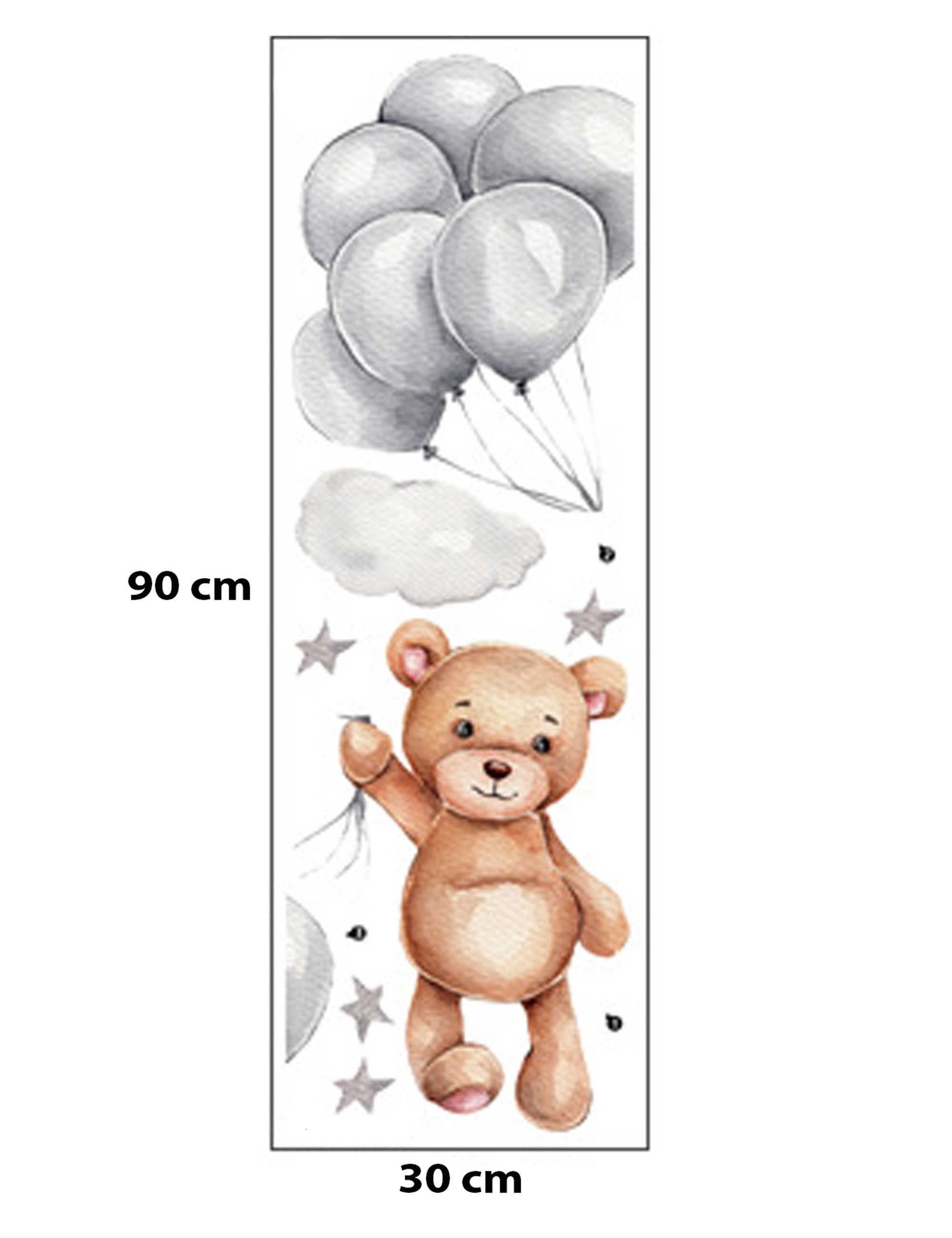 Sipo Wandbild Wandaufkleber Hase, Sterne, Teddybär günstig online kaufen