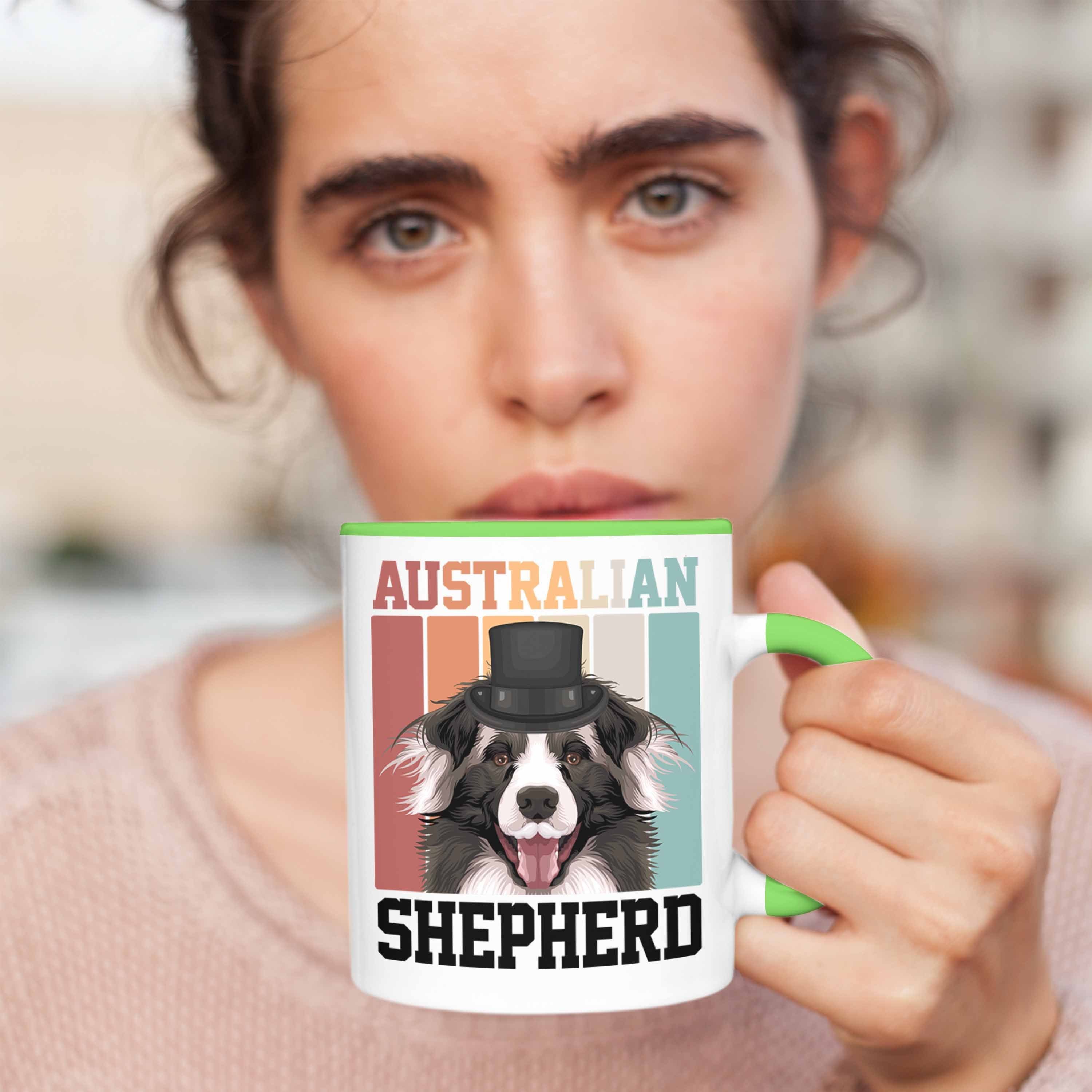 Tasse Geschenk Australian Geschenkid Lustiger Grün Besitzer Shepherd Spruch Tasse Trendation