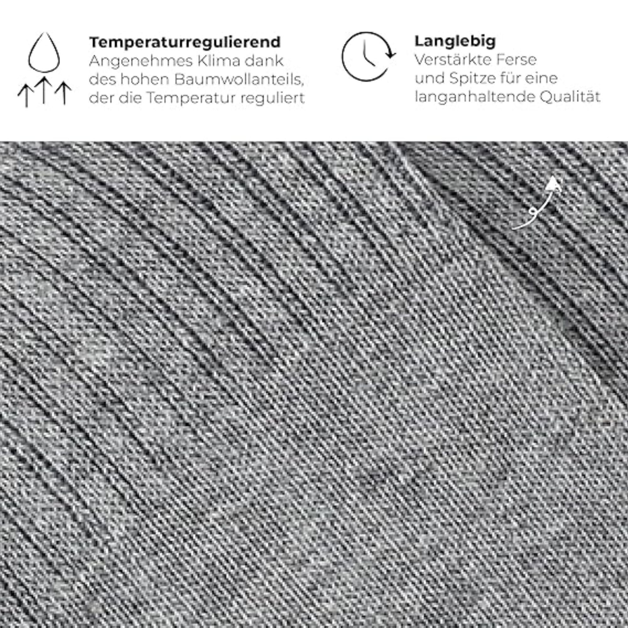 von Jungfeld Füßlinge ESSENTIAL INVISIBLE Bio-Baumwolle 36-46 Unisex (2-Paar, 2 Paar) Rutschfeste Füßlinge, unsichtbare Sneaker-Socken aus Bio-Baumwolle
