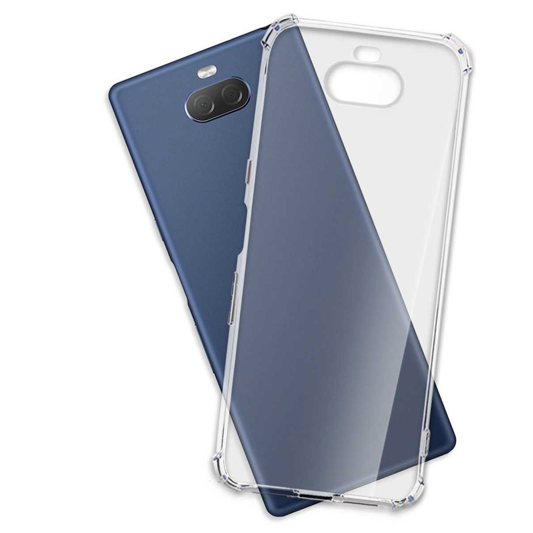 mtb more energy Smartphone-Hülle Clear Armor Case für Sony Xperia 10, Transparente TPU Schutzhülle Case Backcover mit Anti-Shock Verstärkung