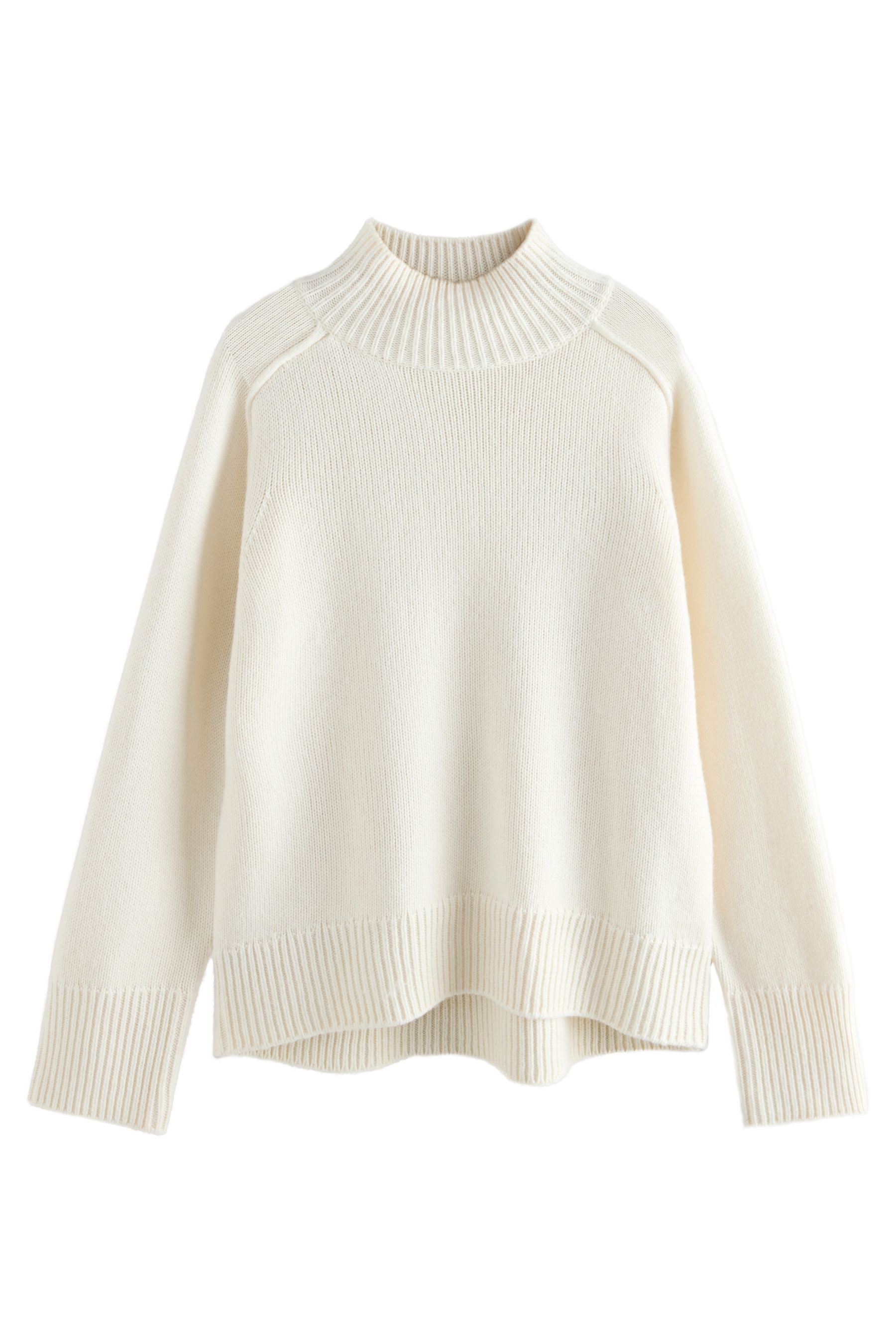 Next Strickpullover Grobstrickpullover mit Stehkragen und Wollanteil (1-tlg günstig online kaufen