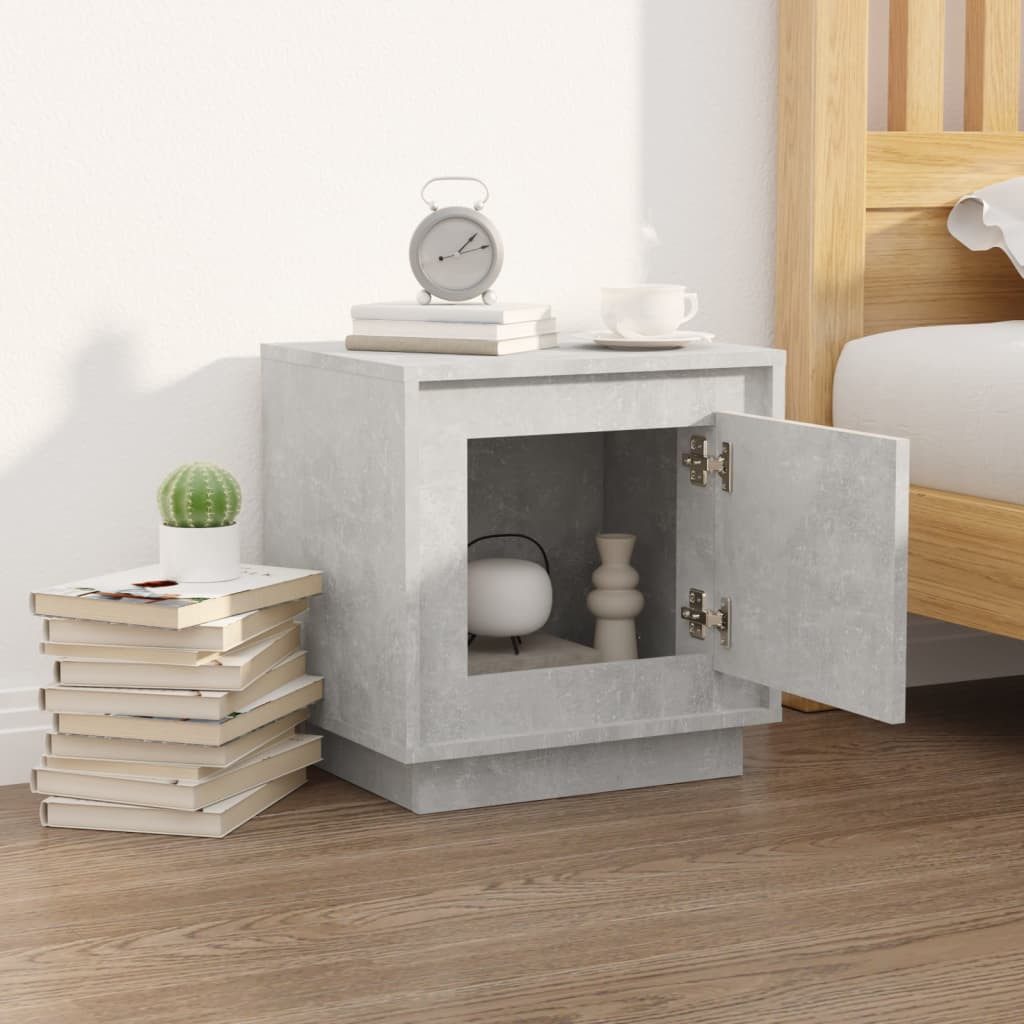 vidaXL Nachttisch Nachttisch Betongrau 44x35x45 cm günstig online kaufen