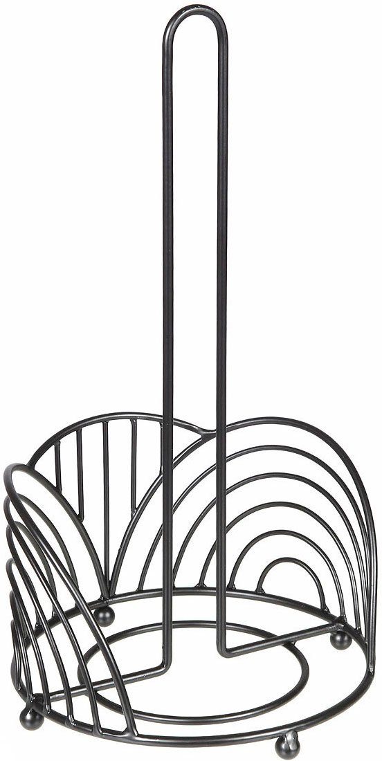 Ambiente Haus Küchenrollenhalter Küchenrollenständer in schwarz (H) 35cm, (1-St)