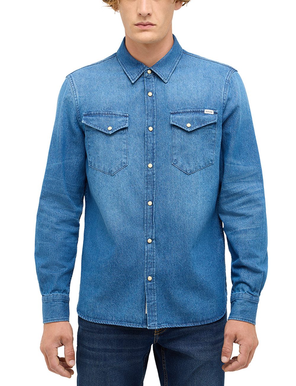 MUSTANG Langarmhemd Herren Style Duver