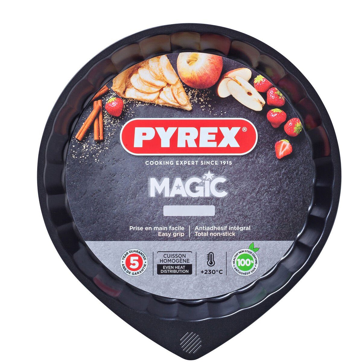 Pyrex Backform Backform Pyrex Magic rund Stück Ø 6 Eben Schwarz 30 cm