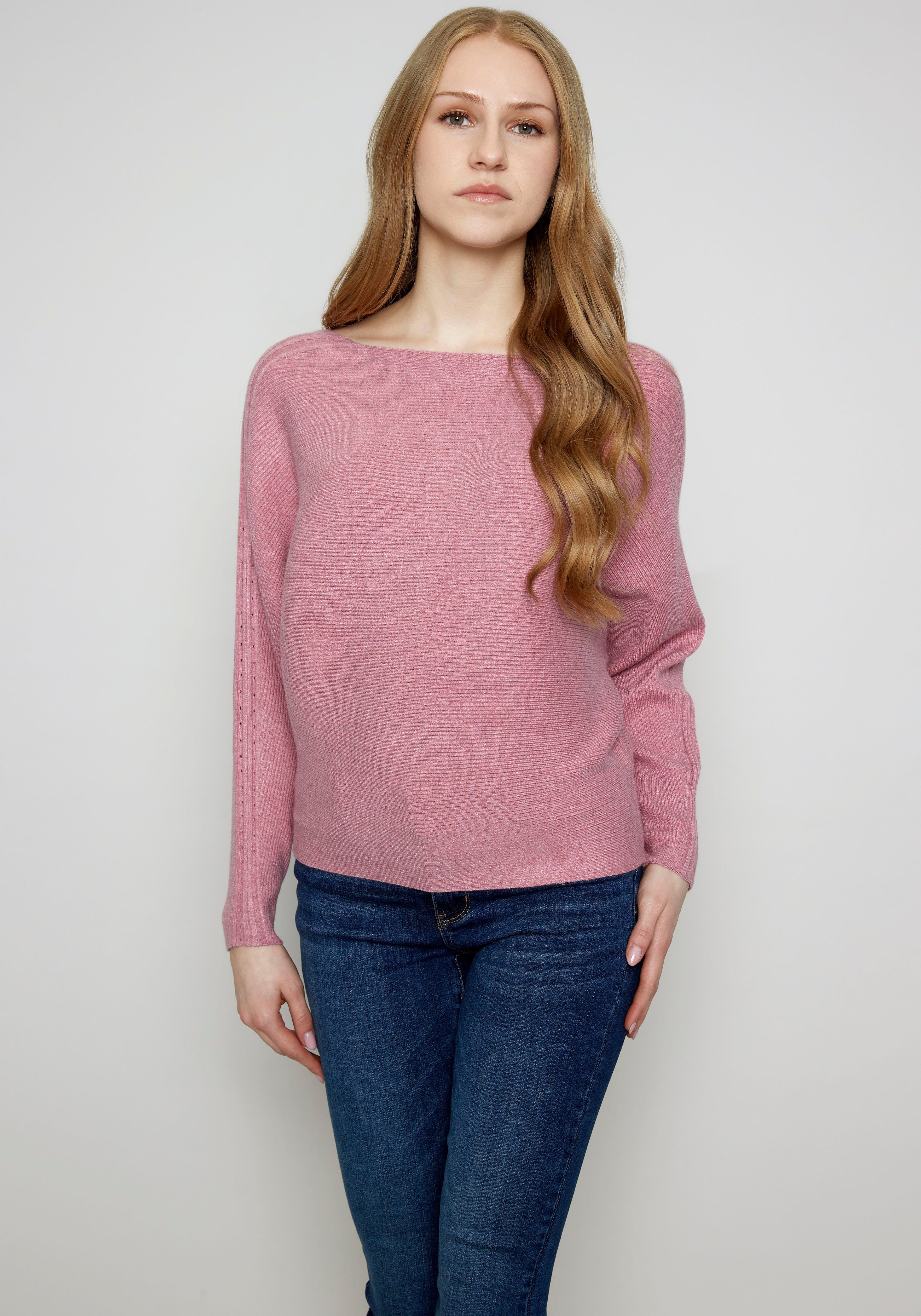 HaILY'S Strickpullover LS V SK Av44a, Aus pflegeleichtem Materialmix für  ein angenehmes Tragegefühl