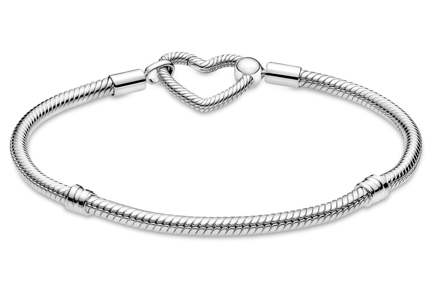 Pandora Charm-Armband Silber mit Herz-Verschluss günstig online kaufen