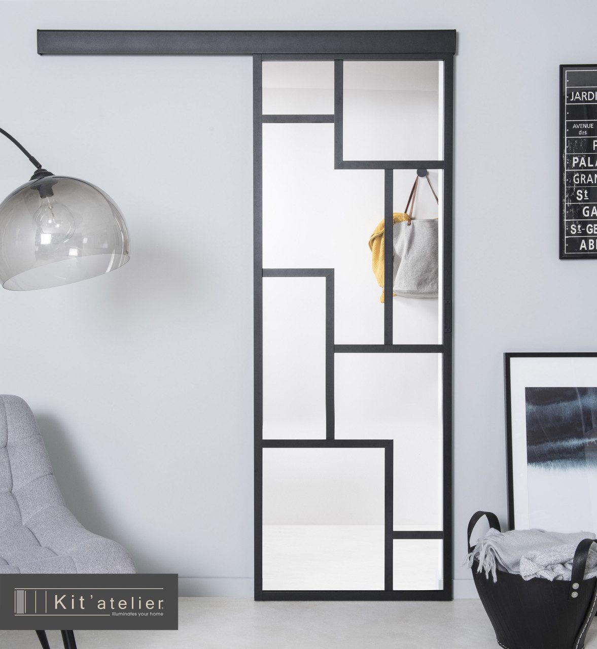 Ate Schiebetür Schiebetür Design 93 x 212,8 cm DIN Links/Rechts