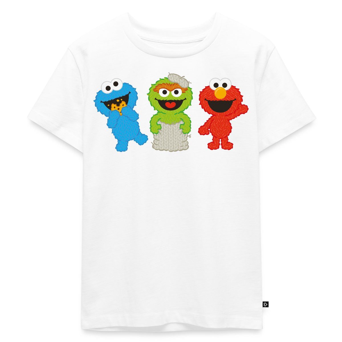 T-Shirt Sesamstraße Baby Krümelmonster, Oscar & Elmo Kinder Premium T-Shirt