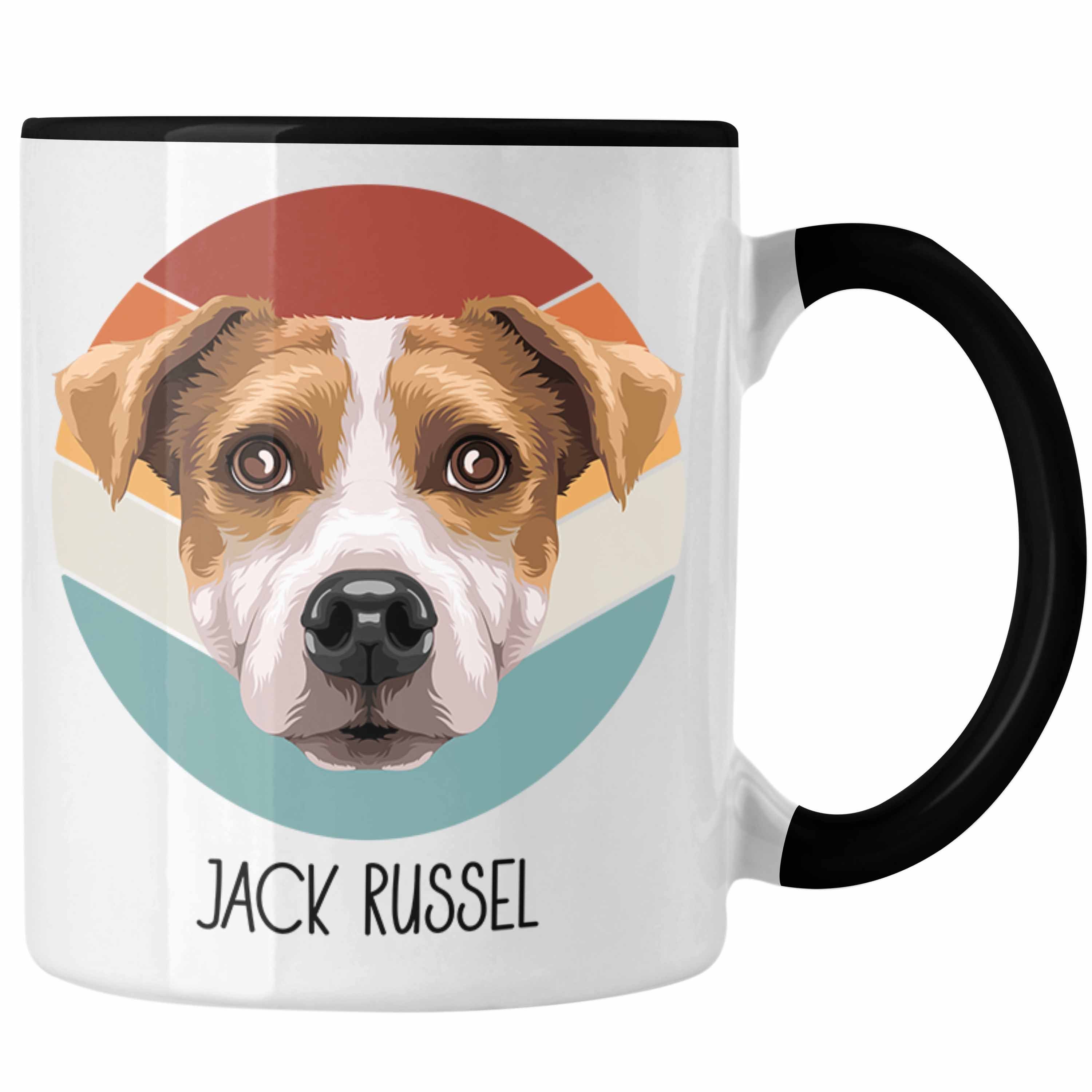 Trendation Tasse Jack Russel Besitzer Tasse Geschenk Lustiger Spruch Geschenkidee Jack Schwarz