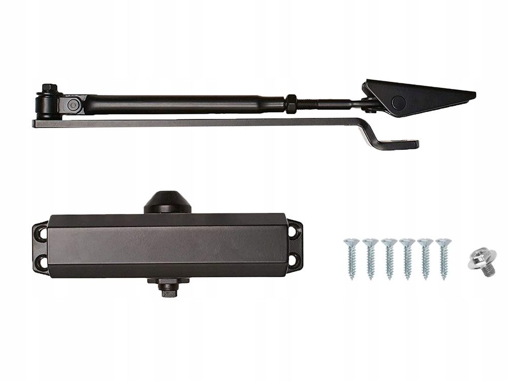 VERK GROUP Türschließer Türschließer Hydraulisch Einstellbar Automatisch bis 65 kg Schwarz, (1-tlg), Hydraulisch, einstellbare Schließgeschwindigkeit