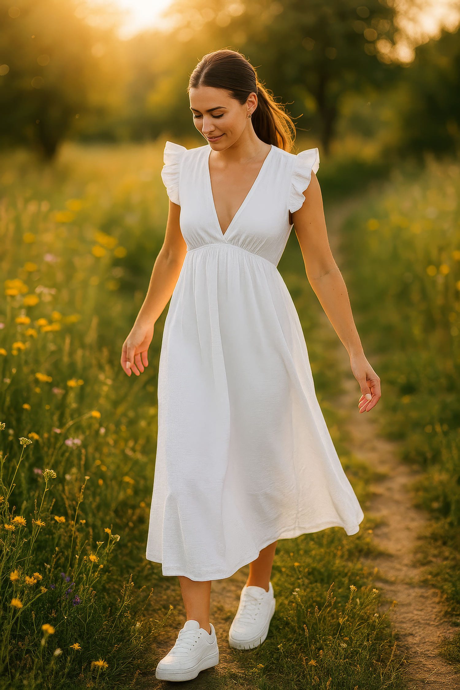 Reichstadt Sommerkleid Musselin Sommerkleid 25RSW076 günstig online kaufen