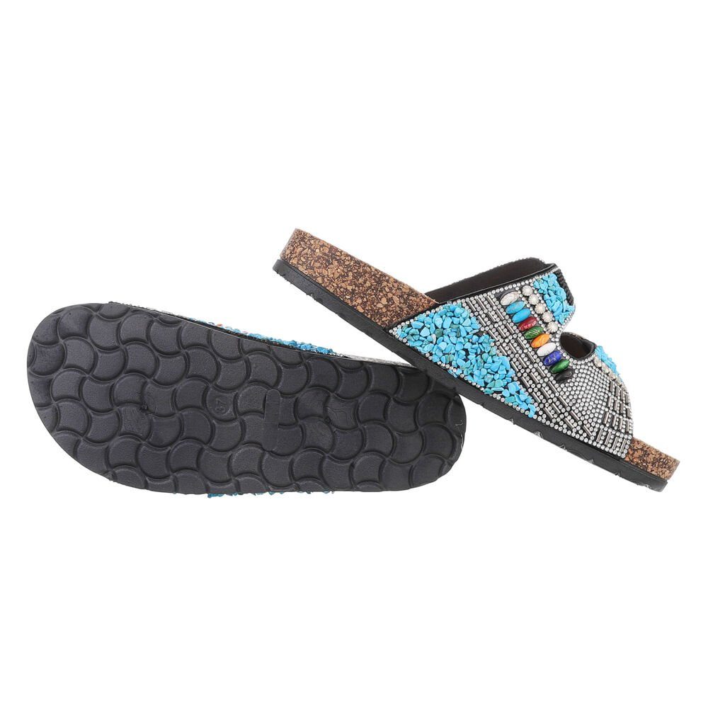 Ital-Design Damen Mules Freizeit Pantolette (85698236) Flach Pantoletten in günstig online kaufen