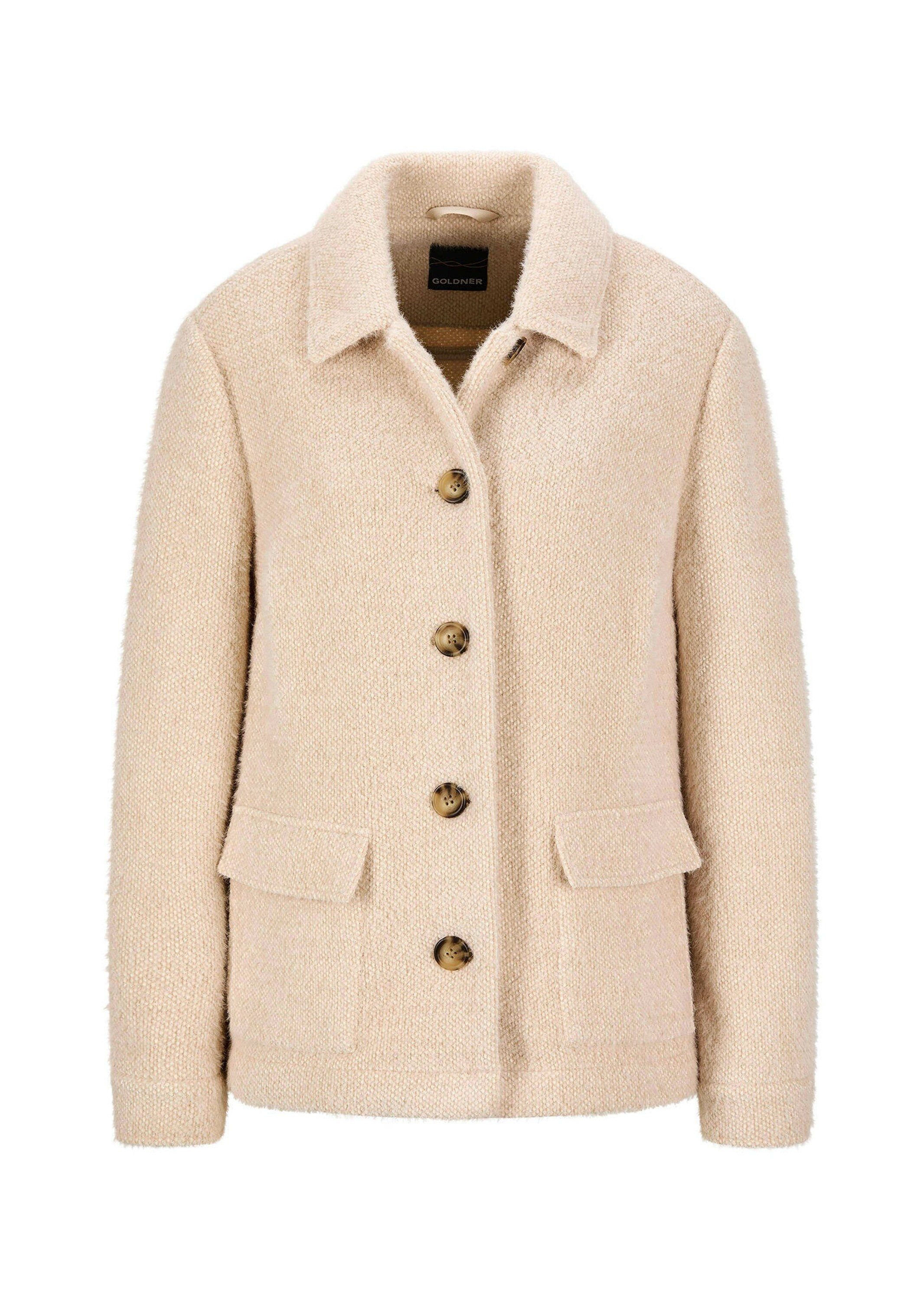 Outdoorjacke Strickjacke mit dezenter Wabenstruktur