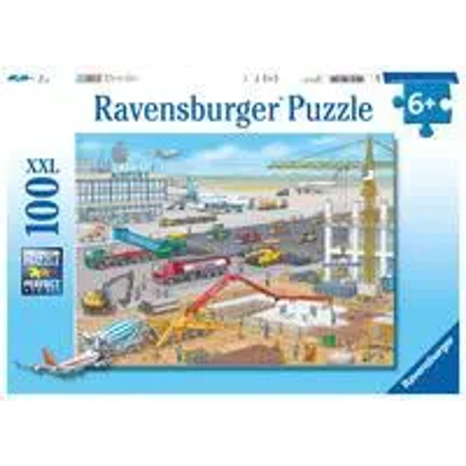 Ravensburger Puzzle Baustelle am Flughafen. Kinderpuzzle 100 Teile, 100 Puzzleteile