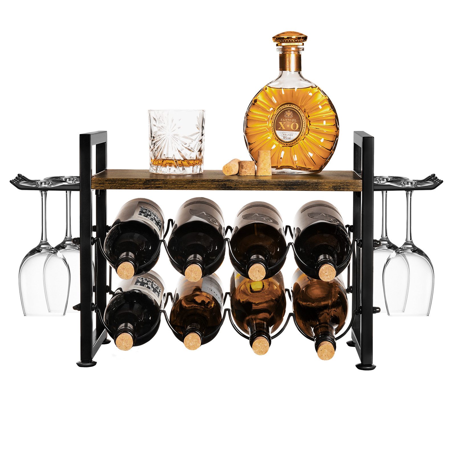 Yorbay Weinregal für Arbeitsplatte,Weinständer aus Holz mit Ablage, bietet günstig online kaufen