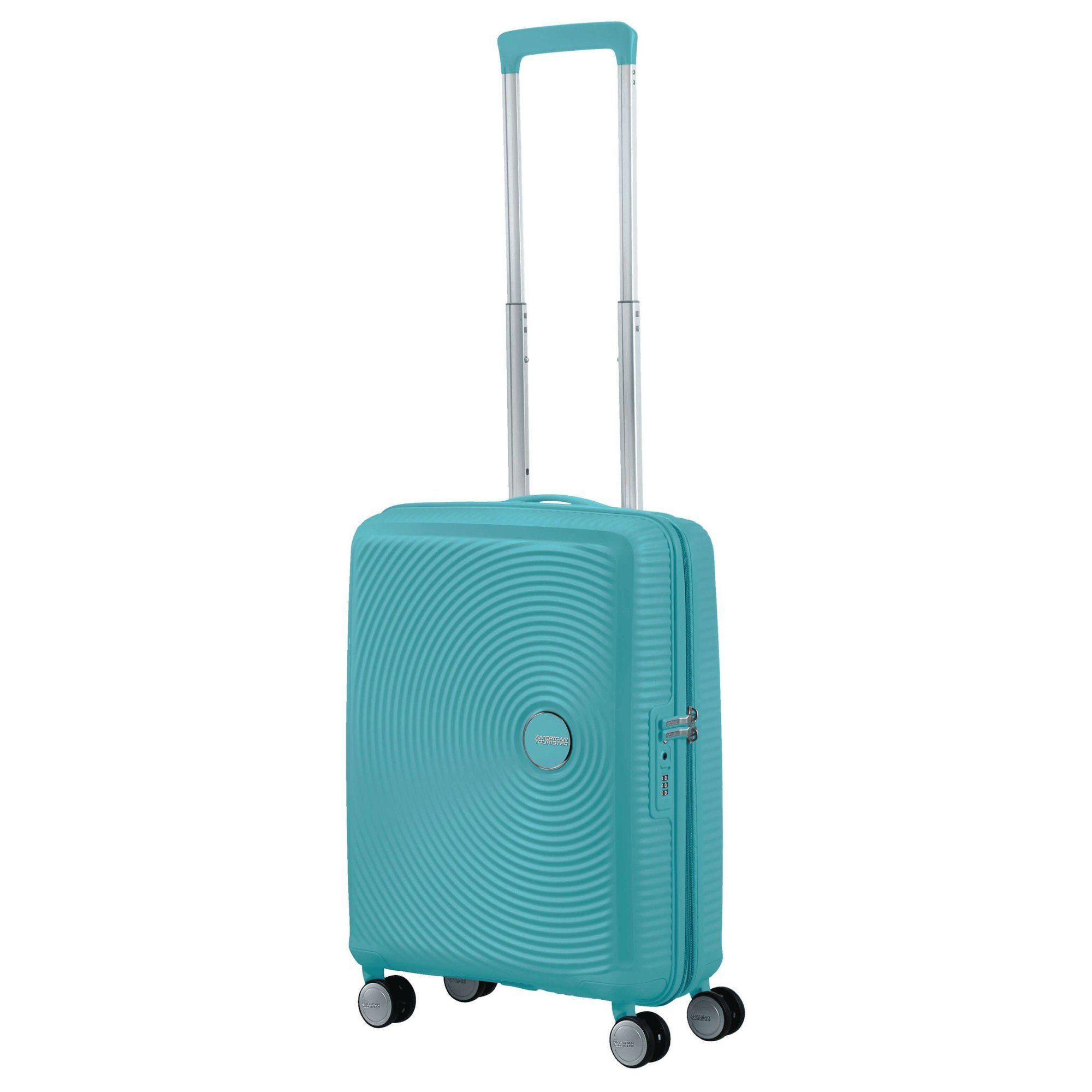 American Tourister® Trolley Soundbox 4 cm erw., 55 S turquoise Rollen - 4-Rollen-Kabinentrolley