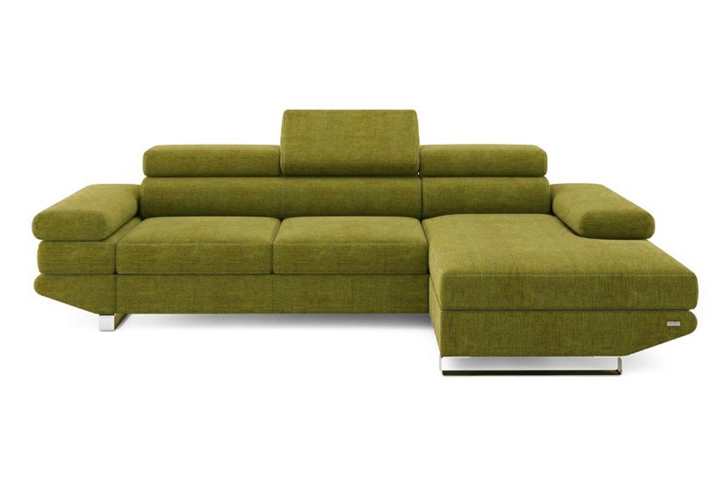 JVmoebel Ecksofa Eck Stoff Ecksofa L-Form Sofa Couch Design Couch Polster Textil, Made in Europe Gelb