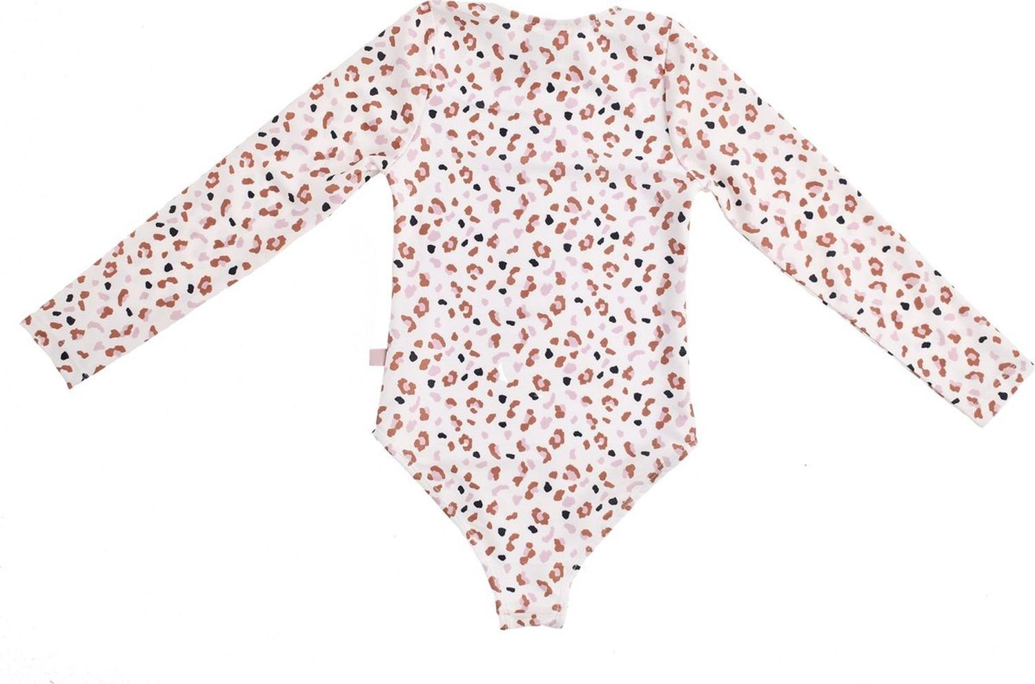 Swim Essentials Badeanzug Swim Essentials Langarm-UV-Badeanzug, für Mädchen weiß/khaki Leoparden