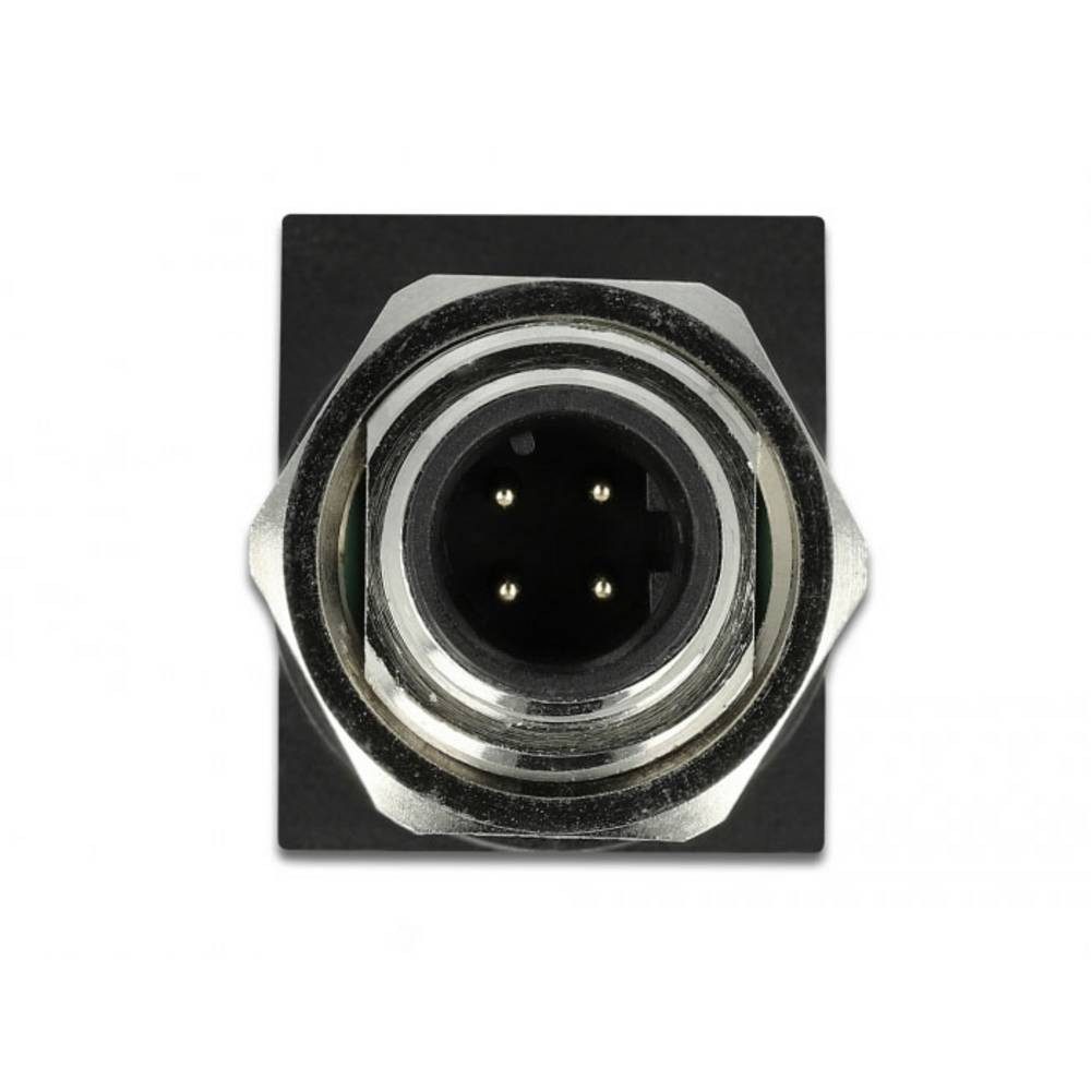 Delock M12 / RJ45 Netzwerk Adapter [1x M12-Stecker - 1x RJ45-Buchse] Schwarz Netzwerk-Adapter