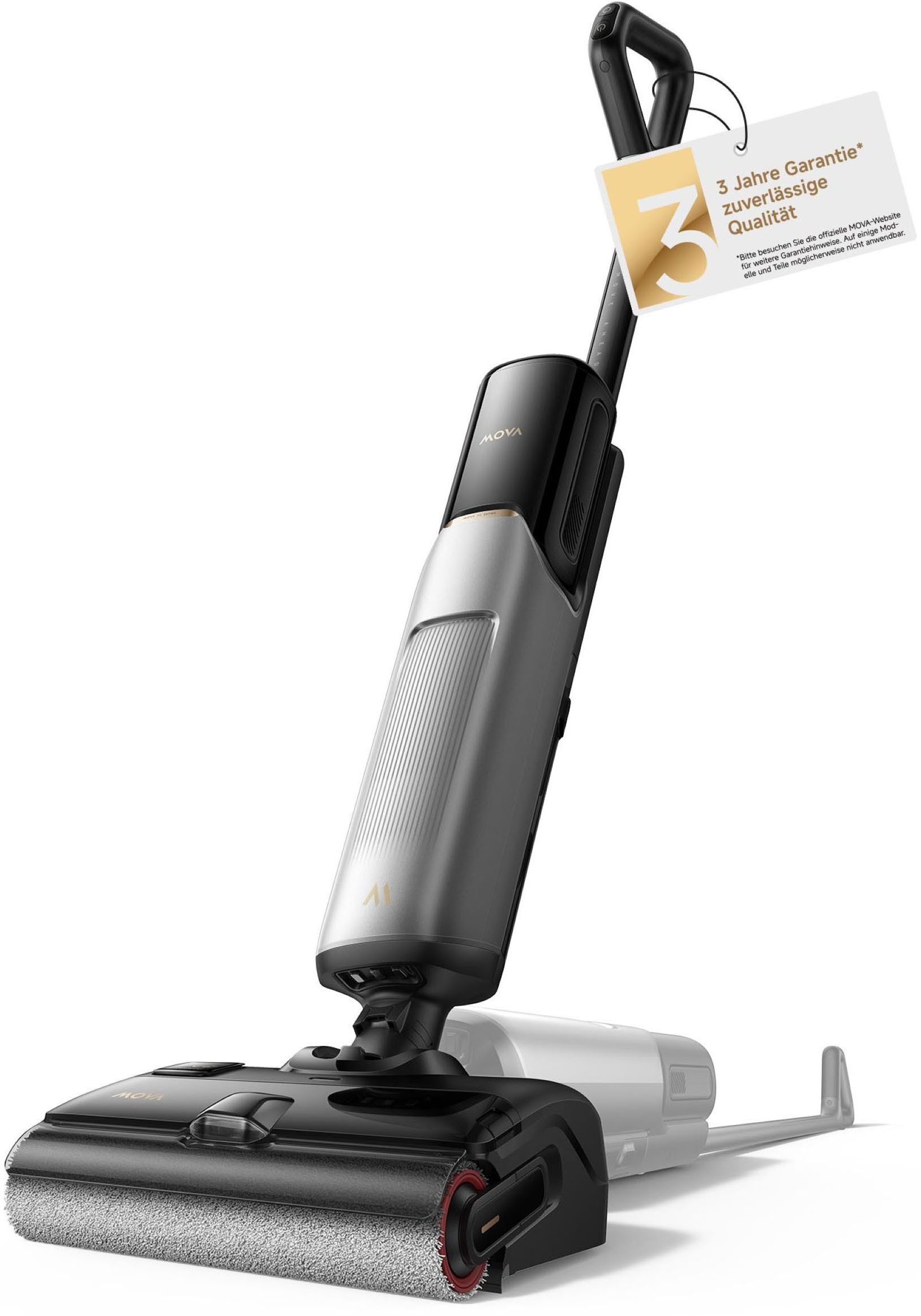 Mova Nass-Trocken-Sauger X4 Plus, 300 W, KI-Reinigung, 180°-Design, selbstreinigende Bürste, 20.000Pa Saugkraft