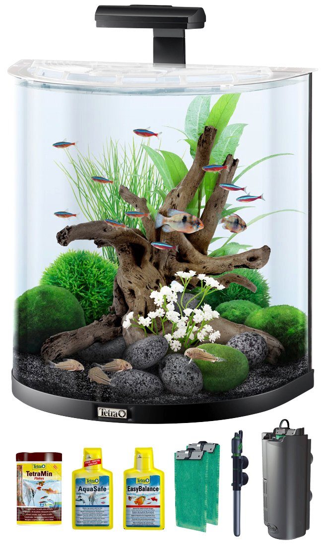 Tetra Aquarien-Set AquaArt LED Explorer Line, BxTxH: 51x33,5x51,5 cm, 60 l,  inkl. GC 40 Bodenreiniger, Inkl. TetraMin Flakes, Tetra AquaSafe und Tetra  EasyBalance mit je 100 ml Inhalt