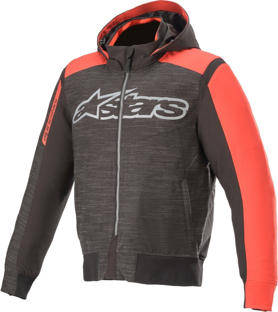 Alpinestars Rhod Windstopper Hoodie – Motorradjacke Mit Aramid-Verstärkung, Grau/Schwarz