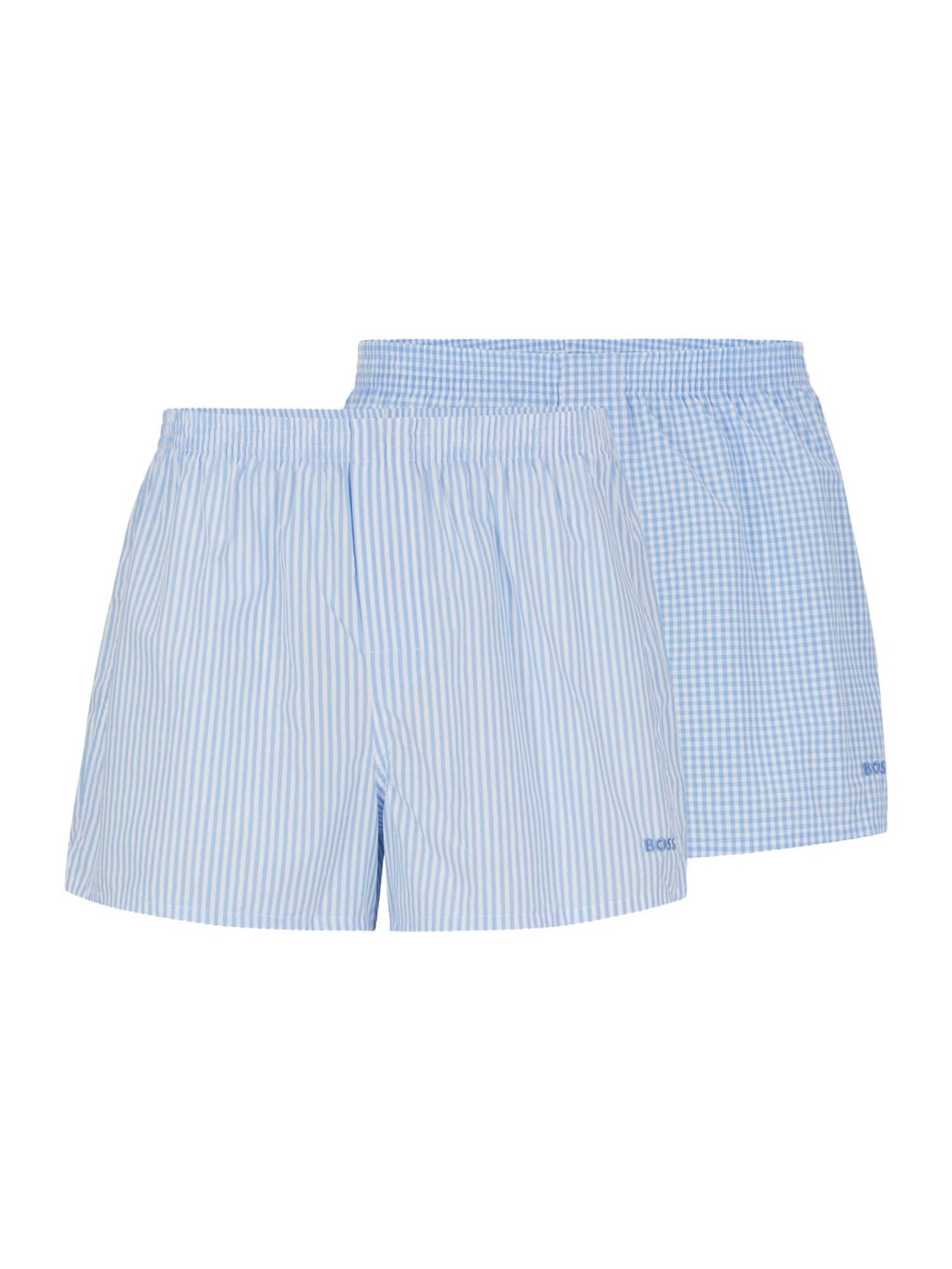 BOSS Pyjama BOSS Men Black blau,Basic,Baumwolle,Kariert,Gerade,Mittel