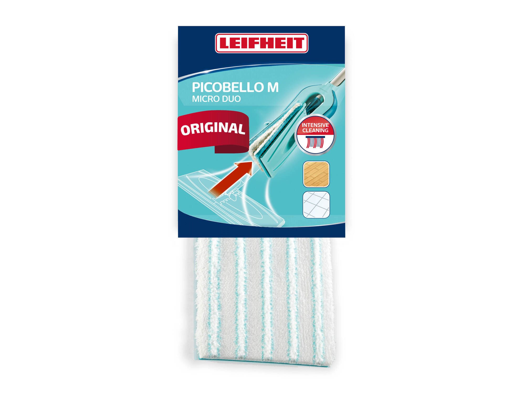 Leifheit Wischpad Picobello M mico duo Wischbezug (Mikrofaser, 12.0x33.0 cm, 1-tlg)