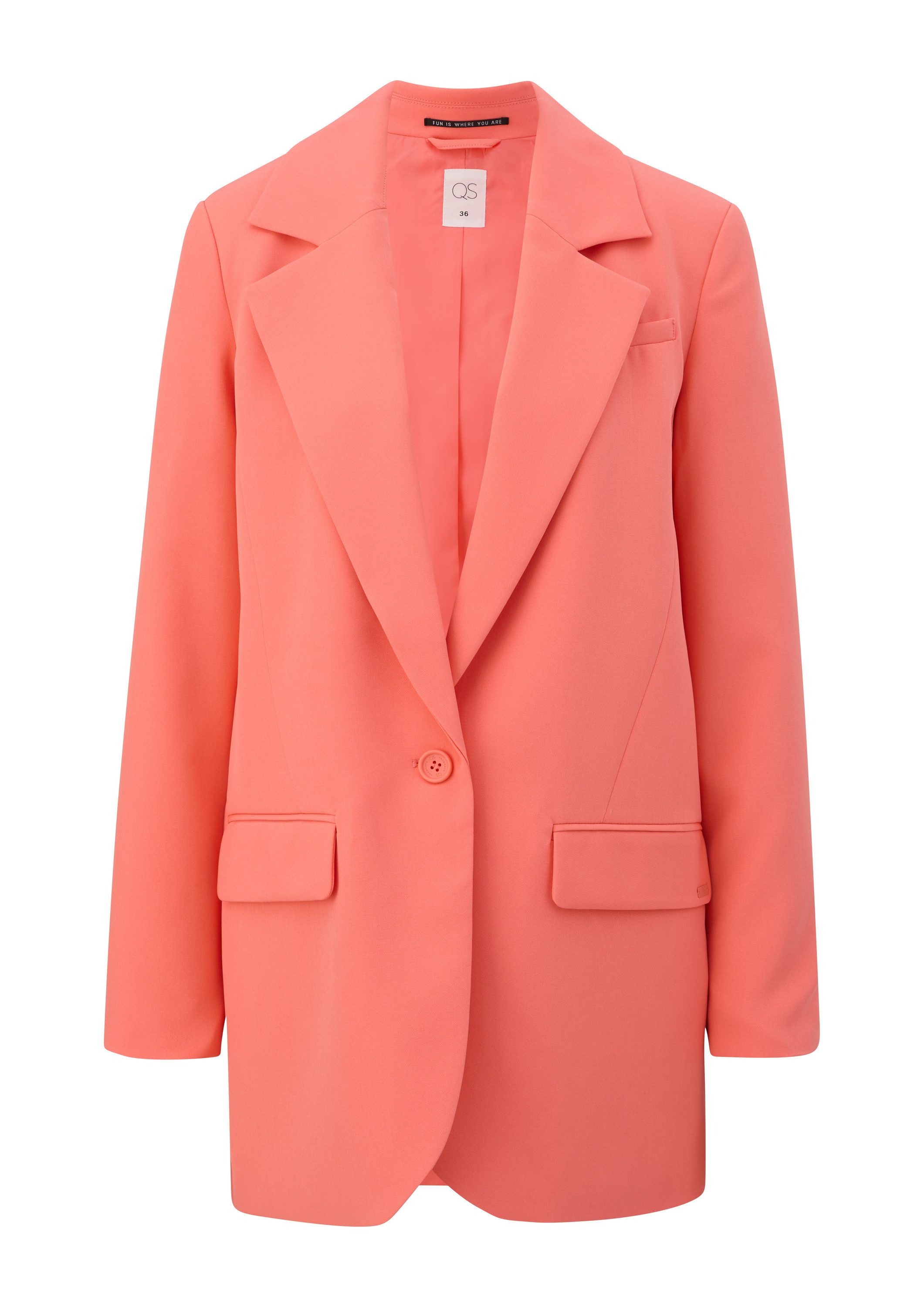QS Jackenblazer Indoor-Blazer Longblazer mit Taftfutter günstig online kaufen