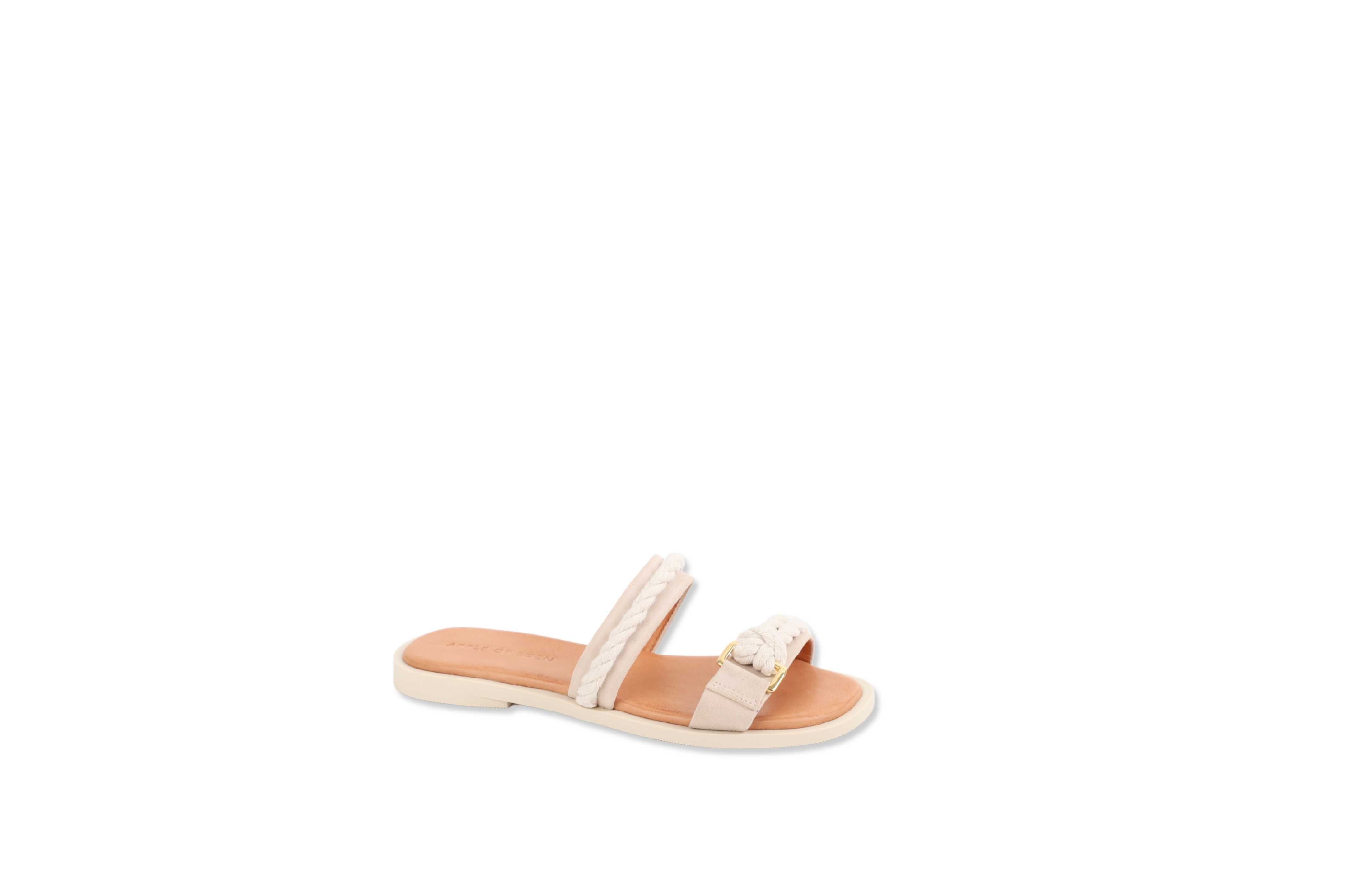 ADA 68 -  – flache Leder Pantoletten Sandale
