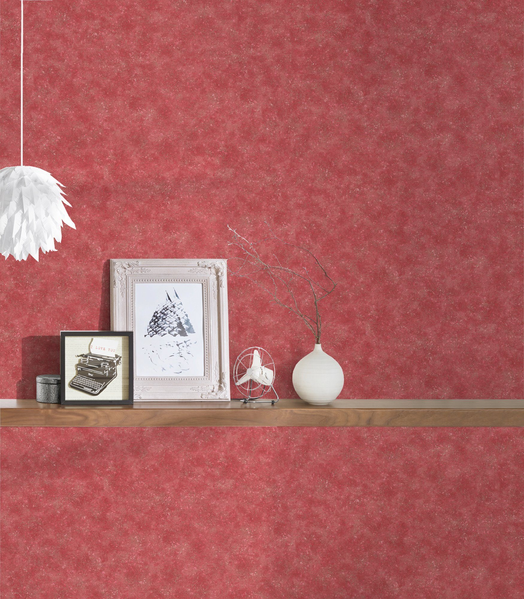 einfarbig, Architects wallpaper, rot Paper Uni Vliestapete Luxury Tapete Einfarbig