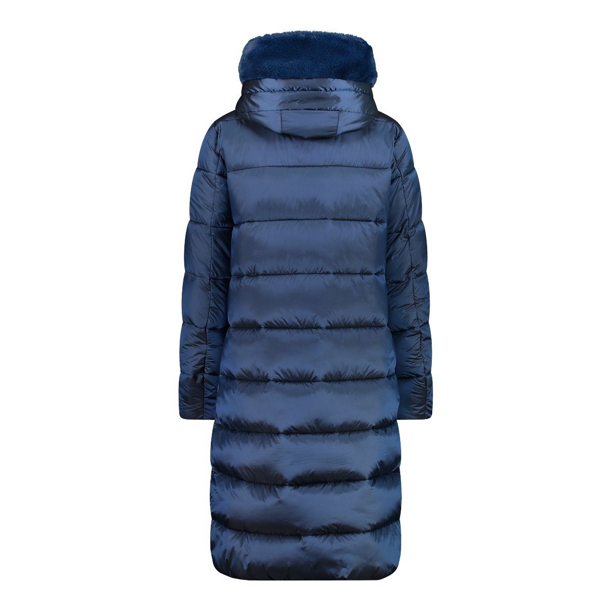 CMP Wintermantel Coat Fix Hood (Glanzeffekt, warm) inkblau Damen