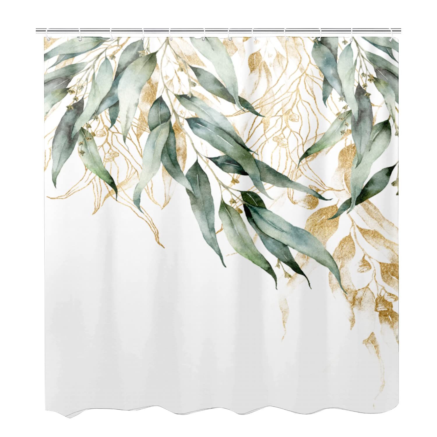 M&W DAS DESIGN Duschvorhang Shower curtains Anti schimmel Waschbar 180x200 Duschvorhang grün – Bild 5 von 5