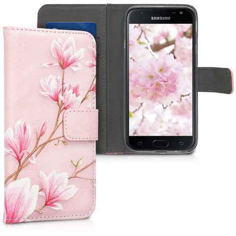 kwmobile Handyhülle Wallet Case für Samsung Galaxy J3 (2017) DUOS, Hülle mit Ständer Kartenfächer - Handyhülle