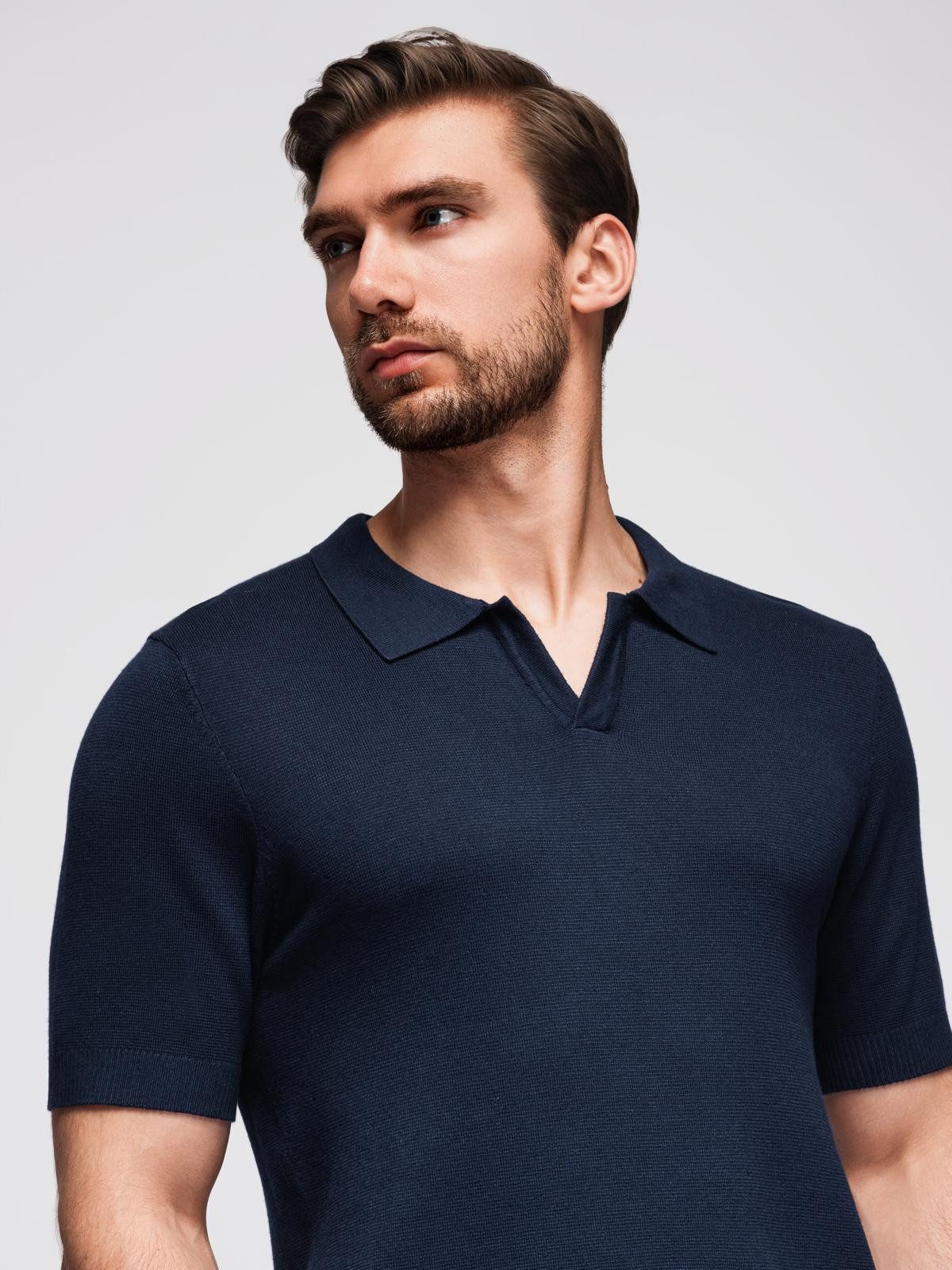 Poloshirt Knopfloses Herren-Poloshirt mit klassischer Webart