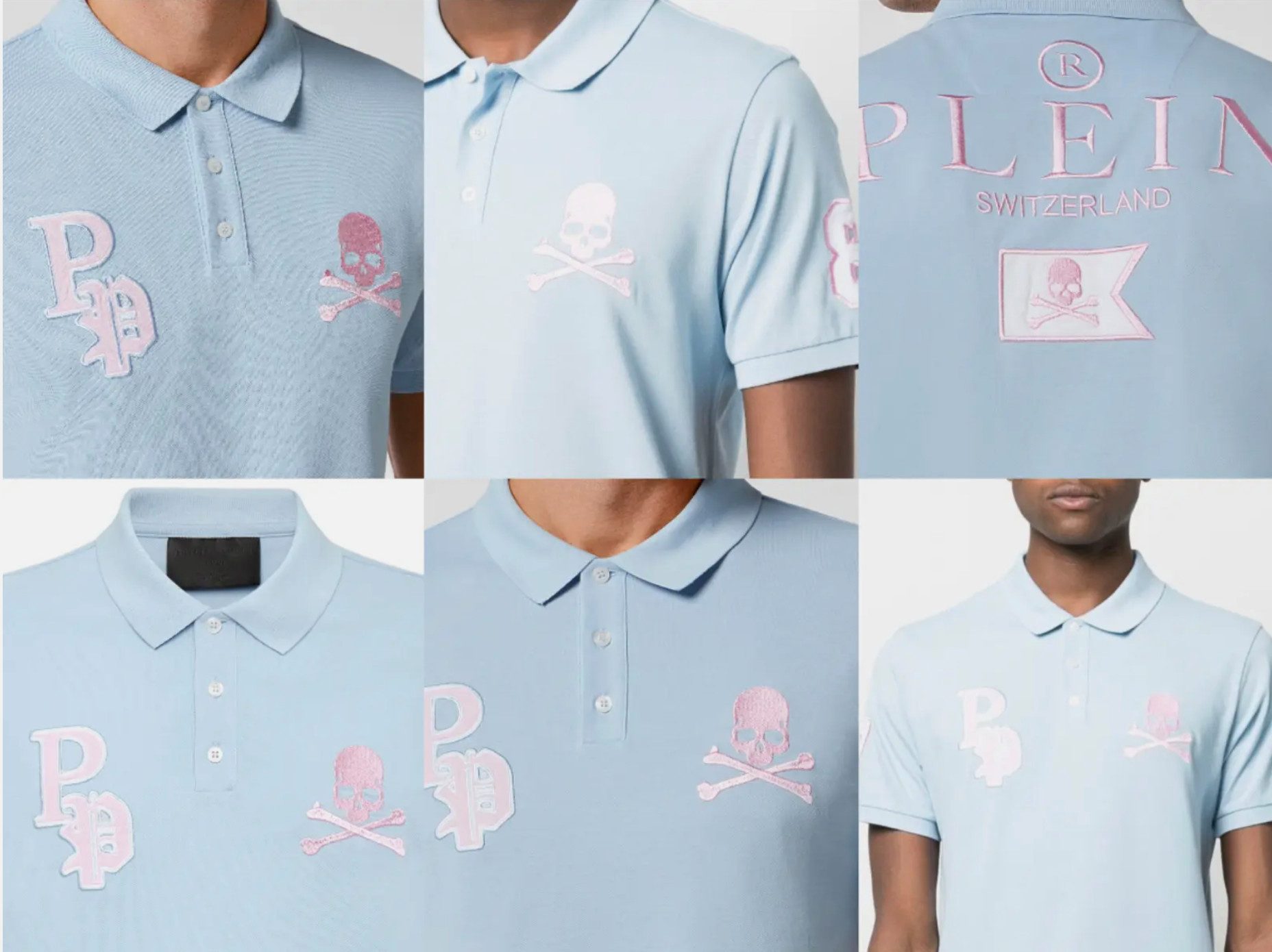 PHILIPP PLEIN Poloshirt SS Multi Skull Logo Polohemd