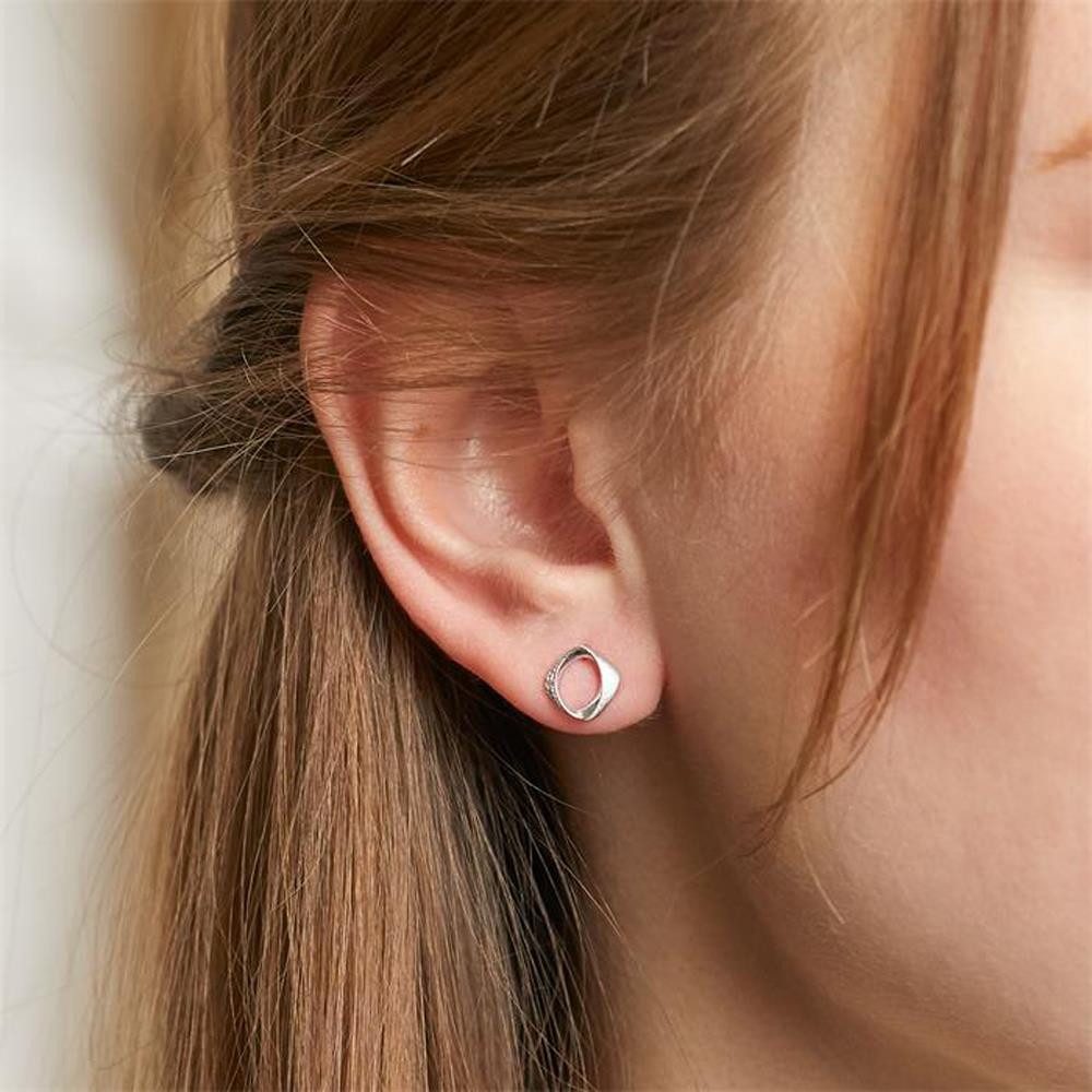 Unique Paar Ohrstecker 585er Weißgold O...