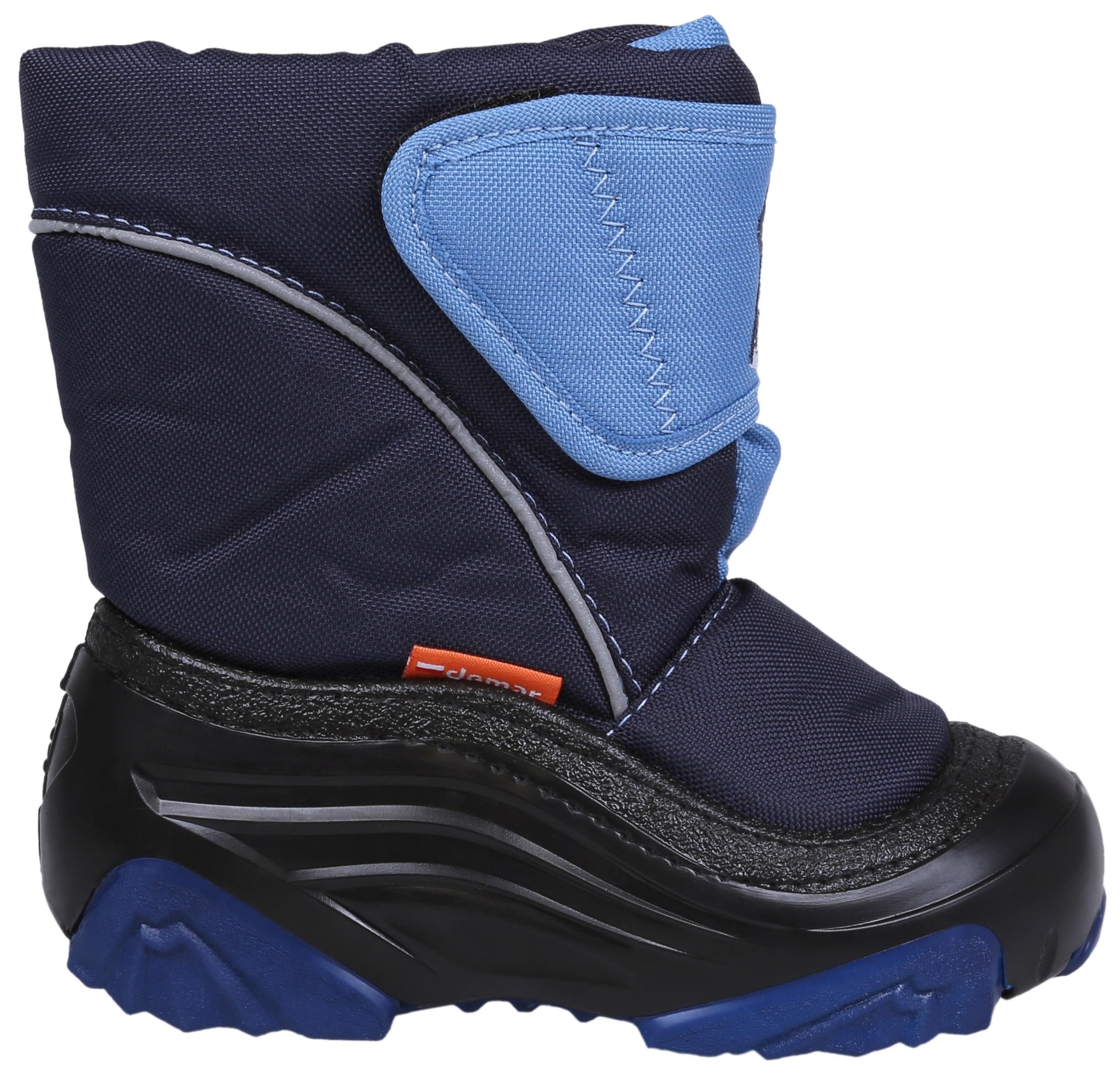 Demar Dunkelblau-blaue, gefütterte Kinder-Winterstiefel DOGGY DEMAR 20/21 EU Babystiefel