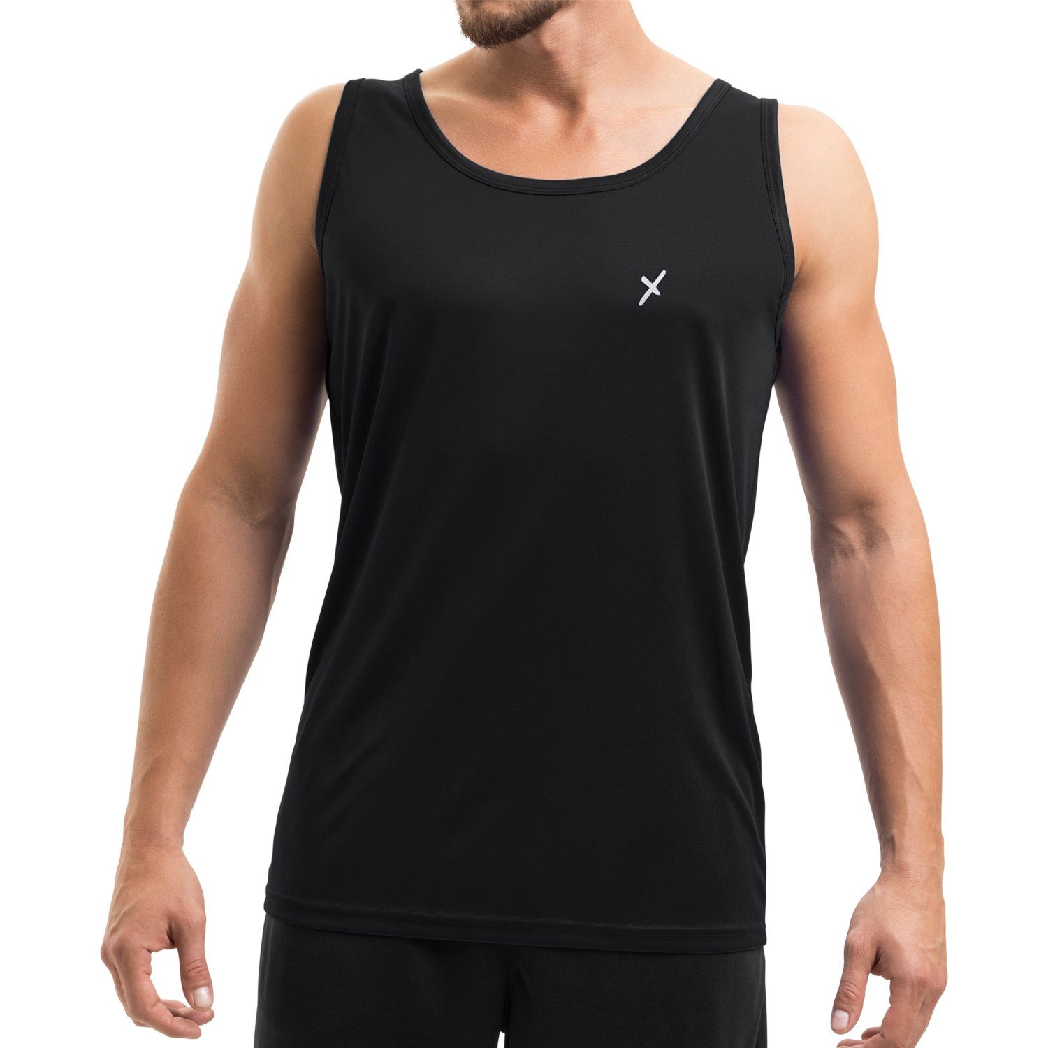 CFLEX Trainingsshirt Herren Sport Shirt Fitness Tanktop Sportswear Collection Schwarz