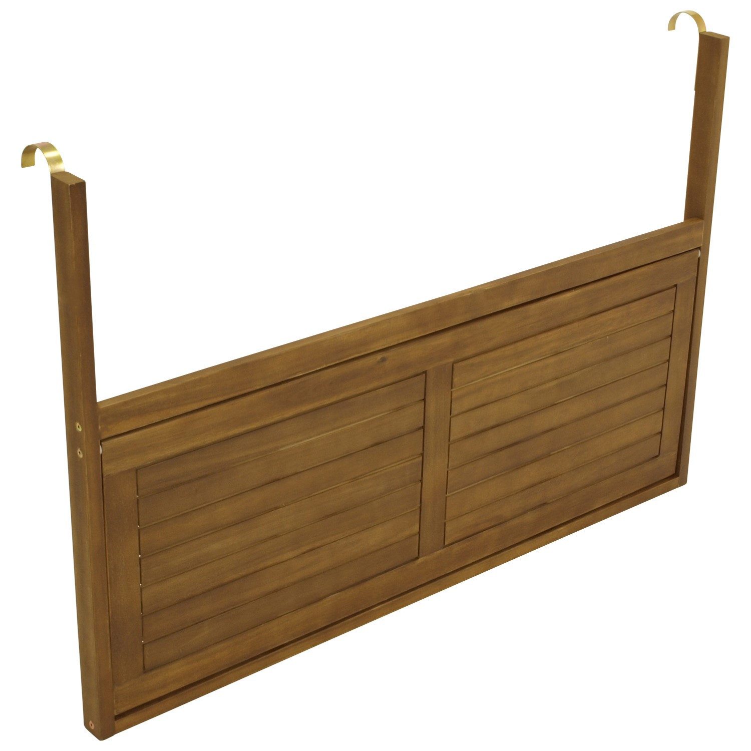 DEGAMO Balkonhängetisch große Ausführung (1-St), Maße 120x40cm, Akazienholz geölt, klappbar