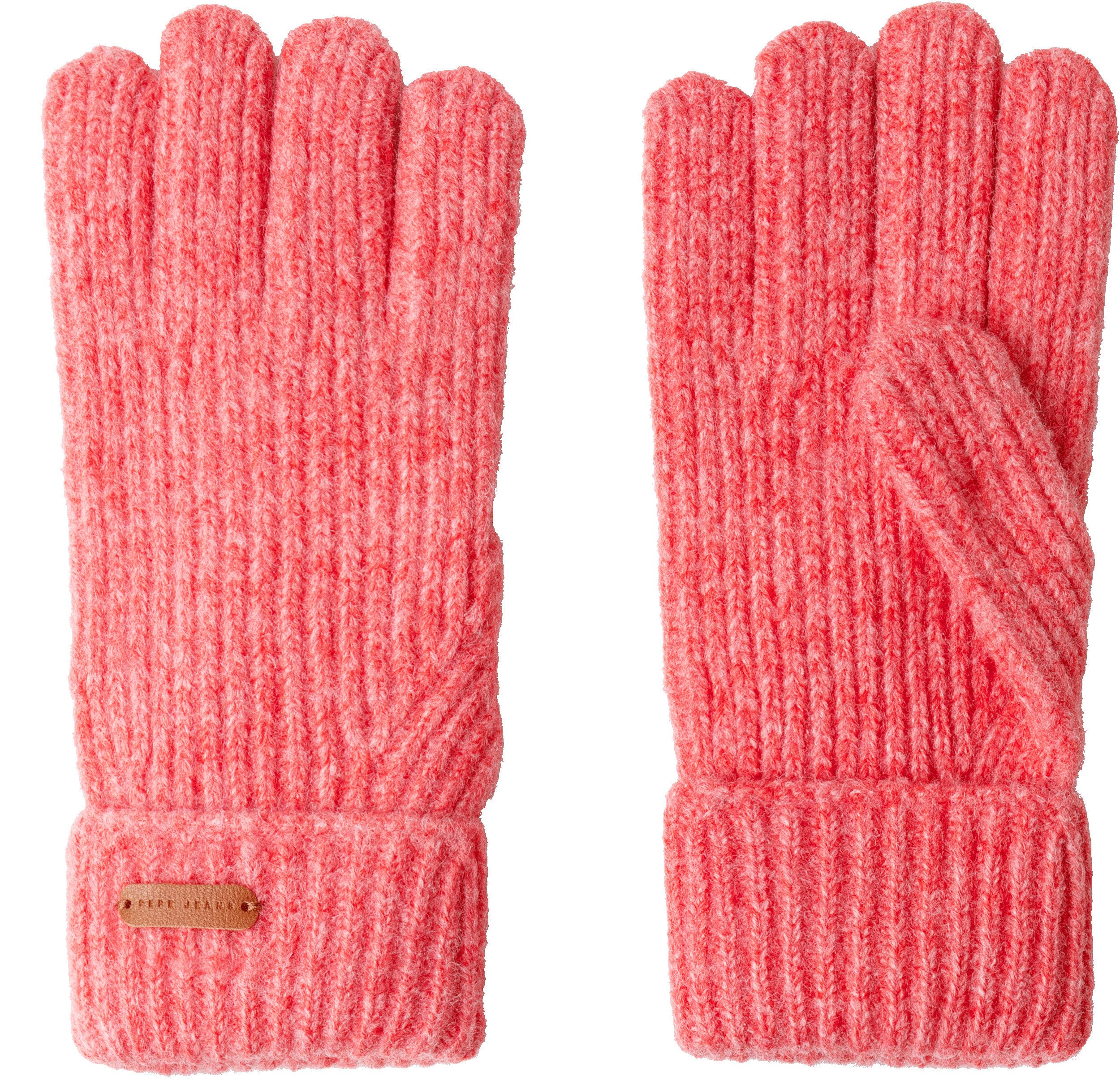 Pepe Jeans Strickhandschuhe FRANCISY GLOVES mit Label-Aufnäher