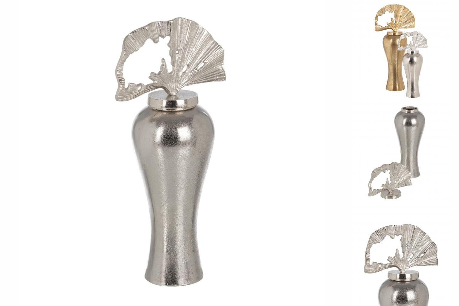 Bigbuy Dekovase Vase 14 x 14 x 43 cm Metall Silber