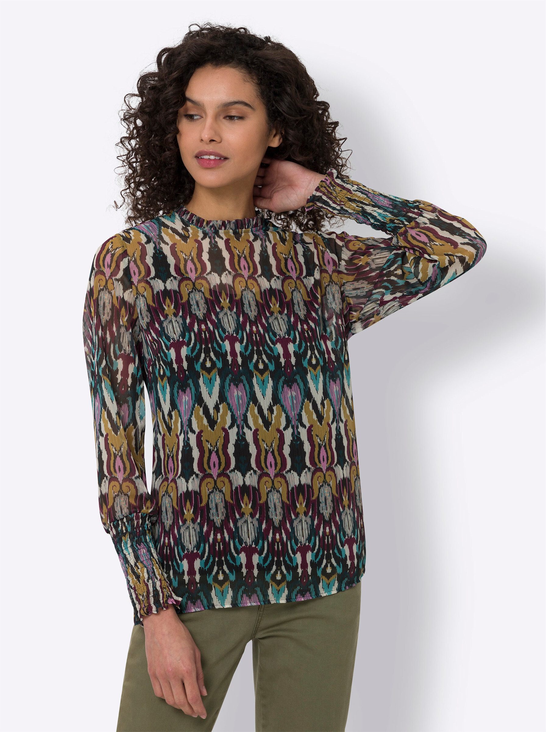 Klassische Bluse Druckbluse