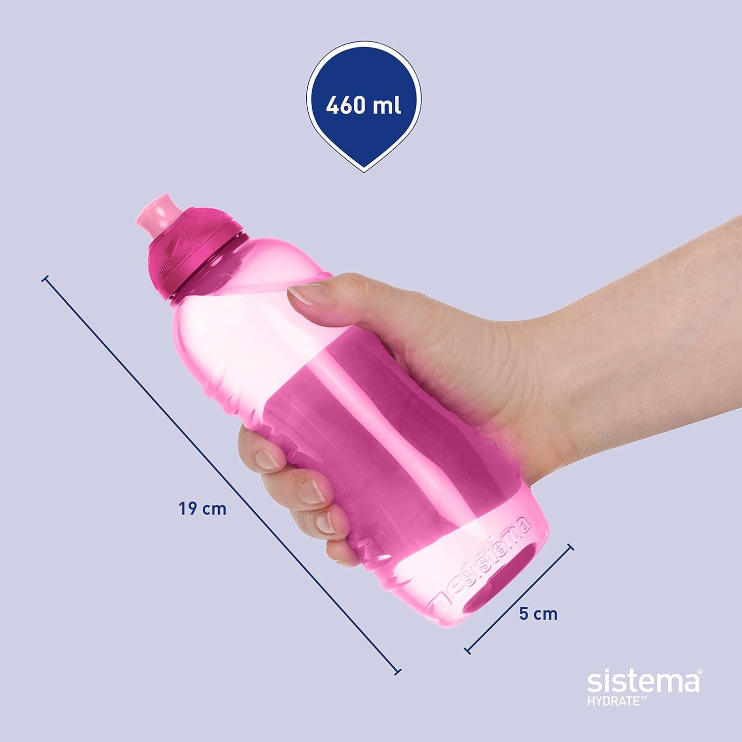 sistema Trinkflasche Sistema Twist'n' Sip Squeeze Wasserflasche 460 ml, BPA-frei, 4 Stück